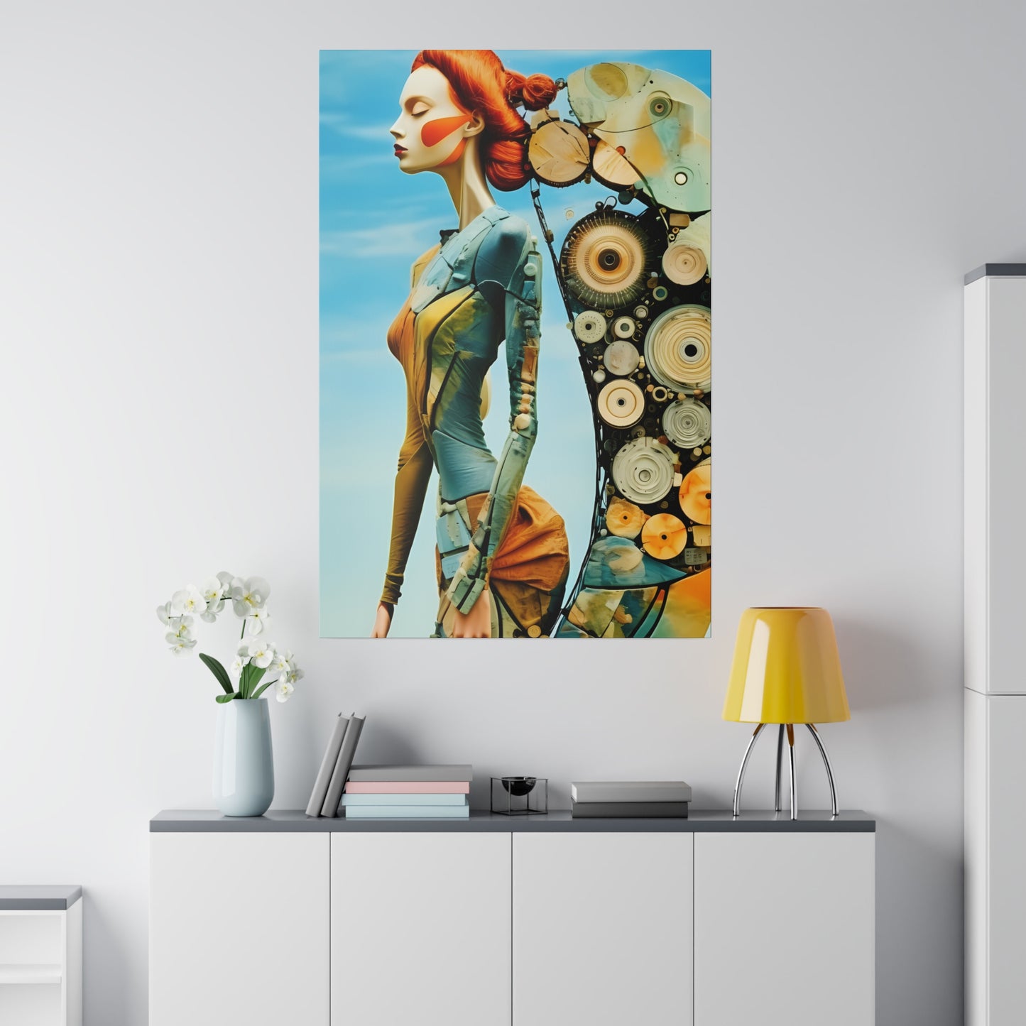 Nature's Elegance: Fibonacci Inspired Beauty - Canvas Art Celebrating Womanhood, Stretch Canvas Modern Wall Art