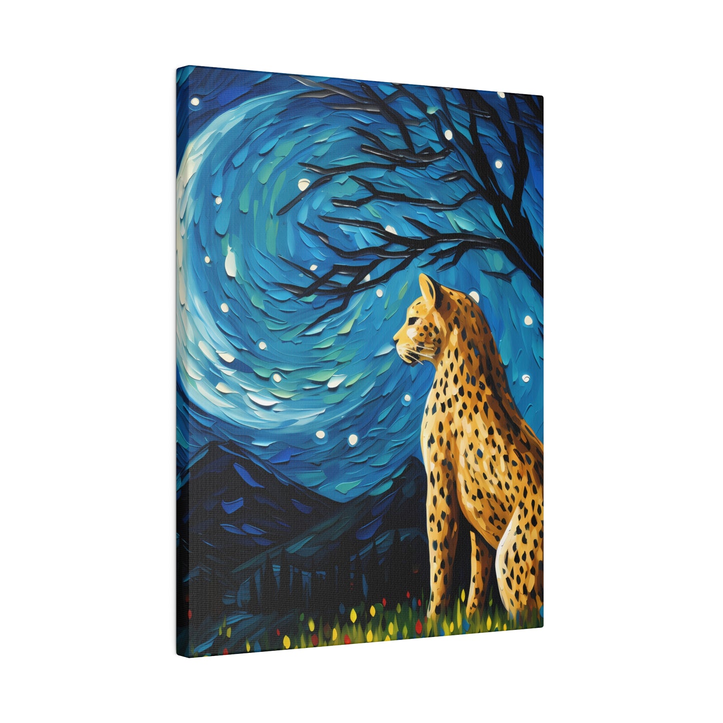 Starry Night Reimagined: Eco-Friendly Van Gogh-Style Canvas, Van Gogh Style Wall Art Starry Night Oil Painting on Stretched Canvas