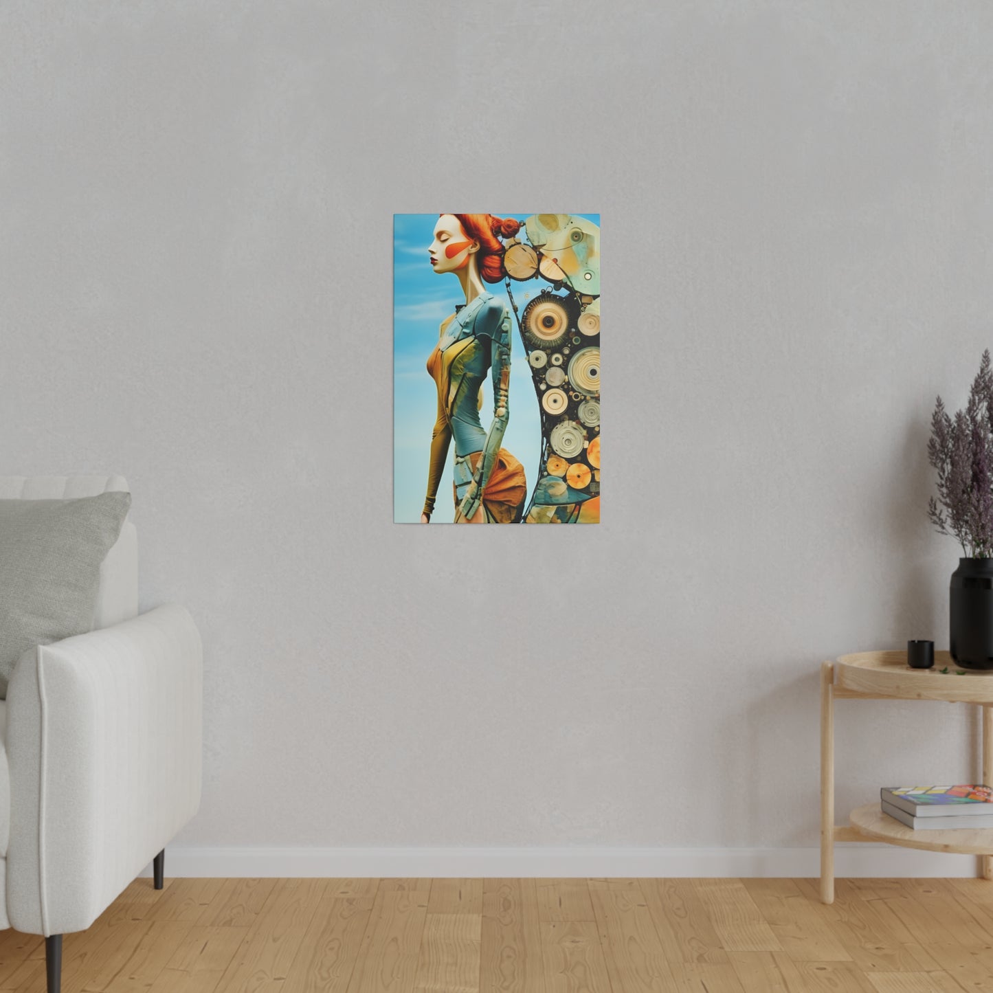 Nature's Elegance: Fibonacci Inspired Beauty - Canvas Art Celebrating Womanhood, Stretch Canvas Modern Wall Art