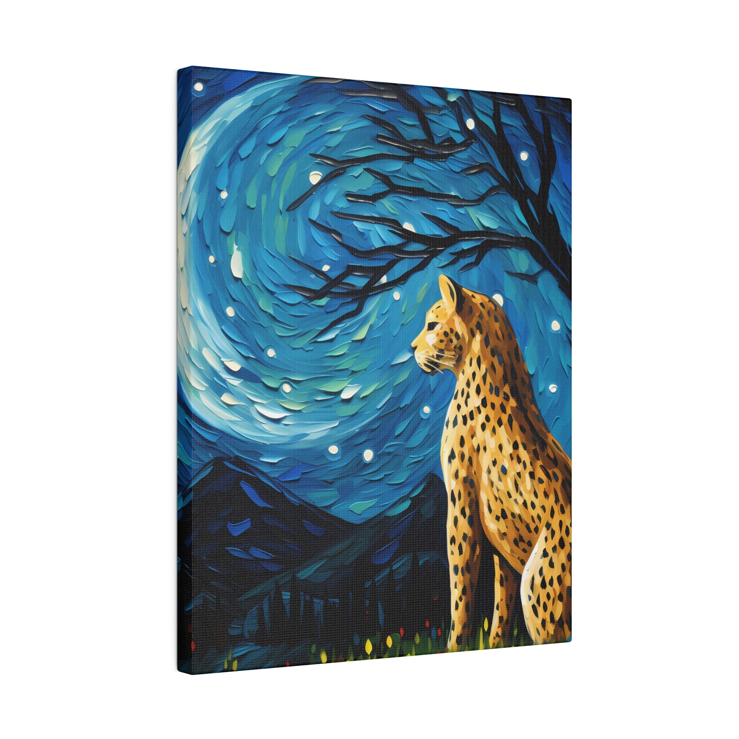 Starry Night Reimagined: Eco-Friendly Van Gogh-Style Canvas, Van Gogh Style Wall Art Starry Night Oil Painting on Stretched Canvas