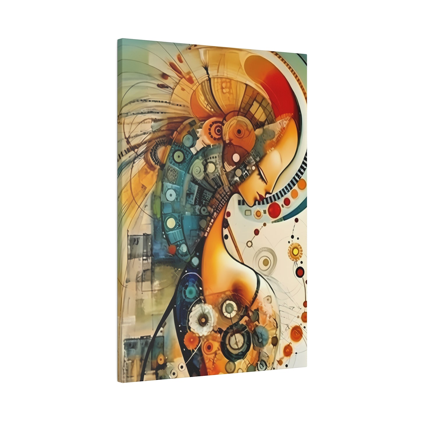 Nature's Elegance: Fibonacci Inspired Beauty - Canvas Art Celebrating Womanhood, Stretch Canvas Modern Wall Art