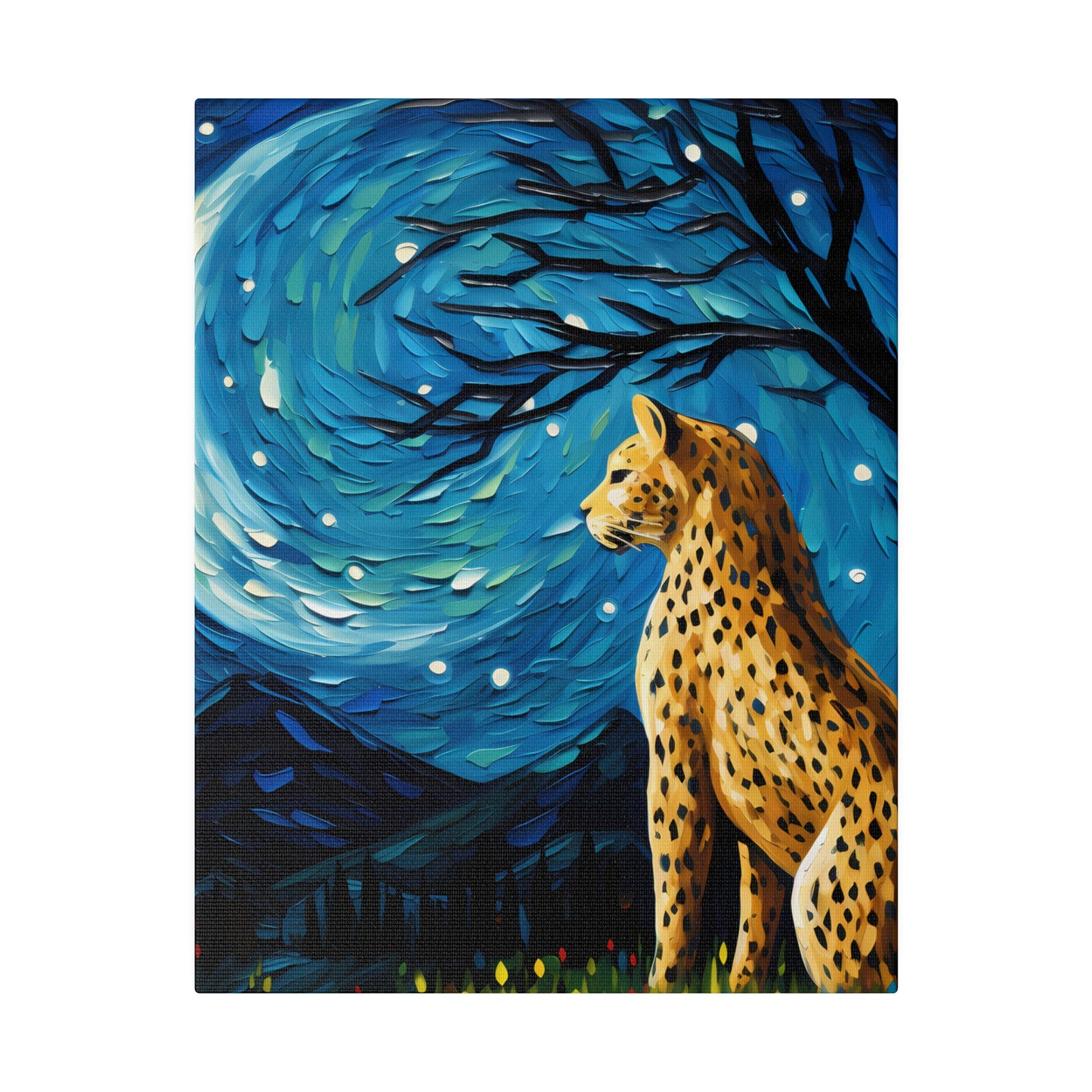 Starry Night Reimagined: Eco-Friendly Van Gogh-Style Canvas, Van Gogh Style Wall Art Starry Night Oil Painting on Stretched Canvas