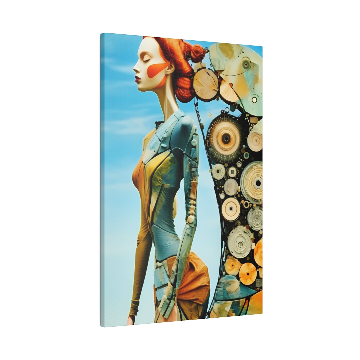 Nature's Elegance: Fibonacci Inspired Beauty - Canvas Art Celebrating Womanhood, Stretch Canvas Modern Wall Art