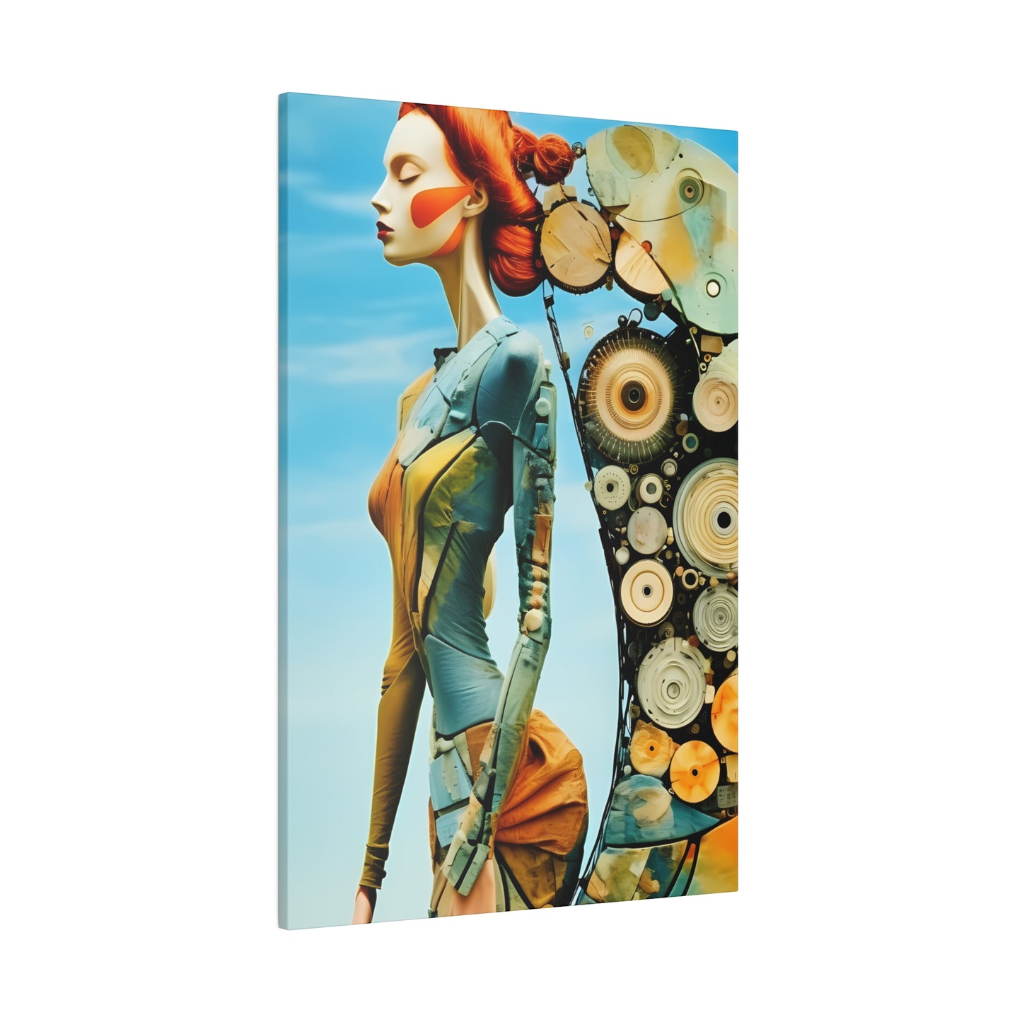 Nature's Elegance: Fibonacci Inspired Beauty - Canvas Art Celebrating Womanhood, Stretch Canvas Modern Wall Art