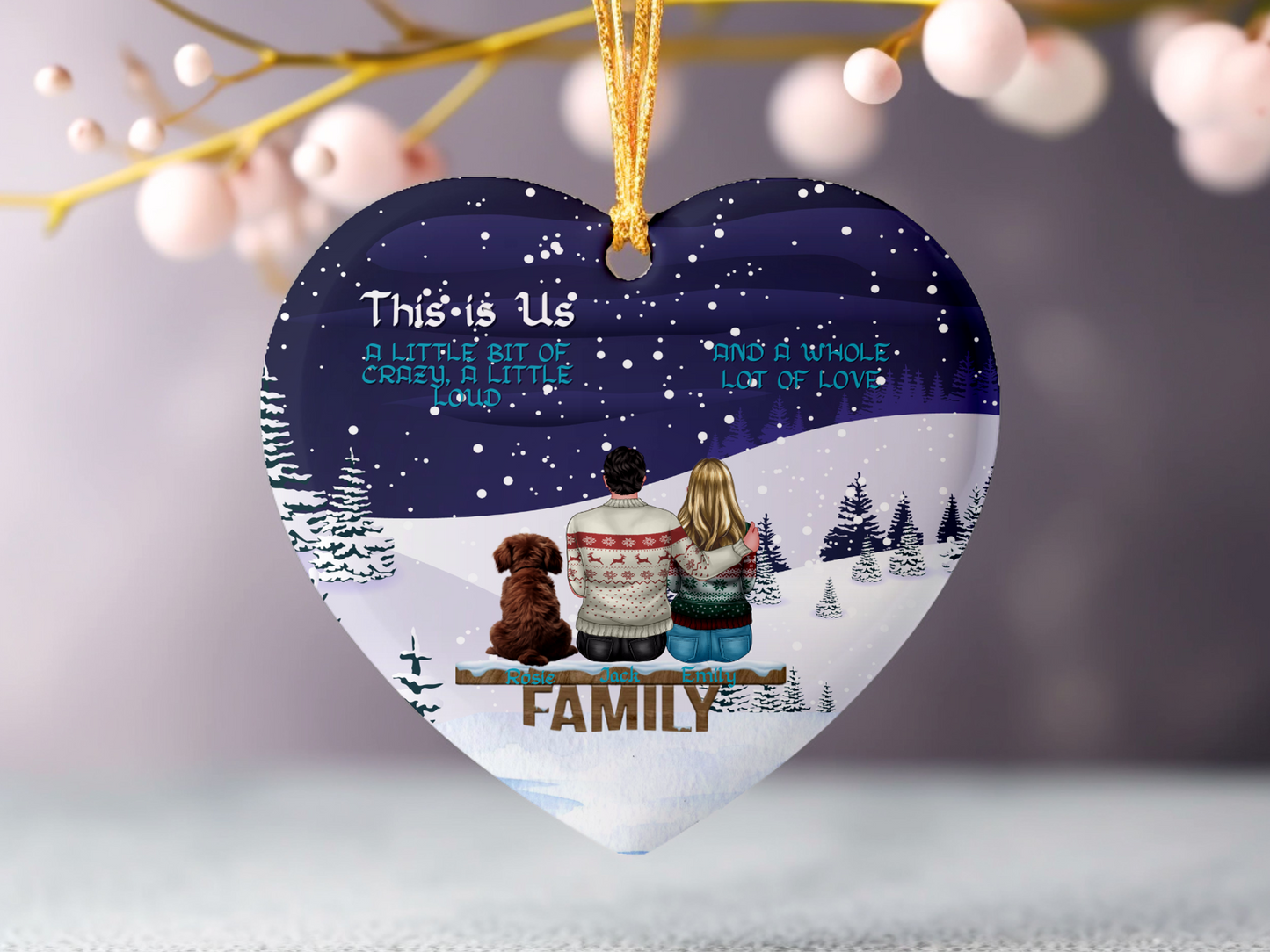 Personalized and Customized Christmas Porcelain Ornaments