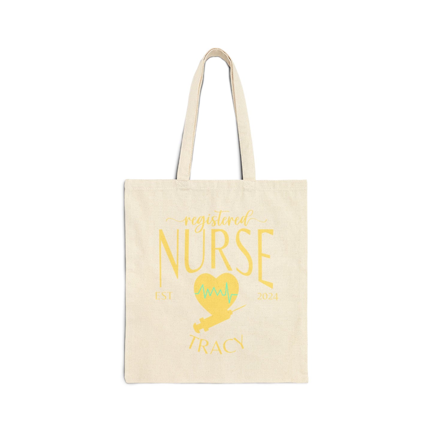 Personalized Cotton Canvas Nurse Tote Bags – Customizable with your Speciality, Name and Year of Graduation, Cute Canvas Tote Bag Gift for Nurse Eco-friendly Bag