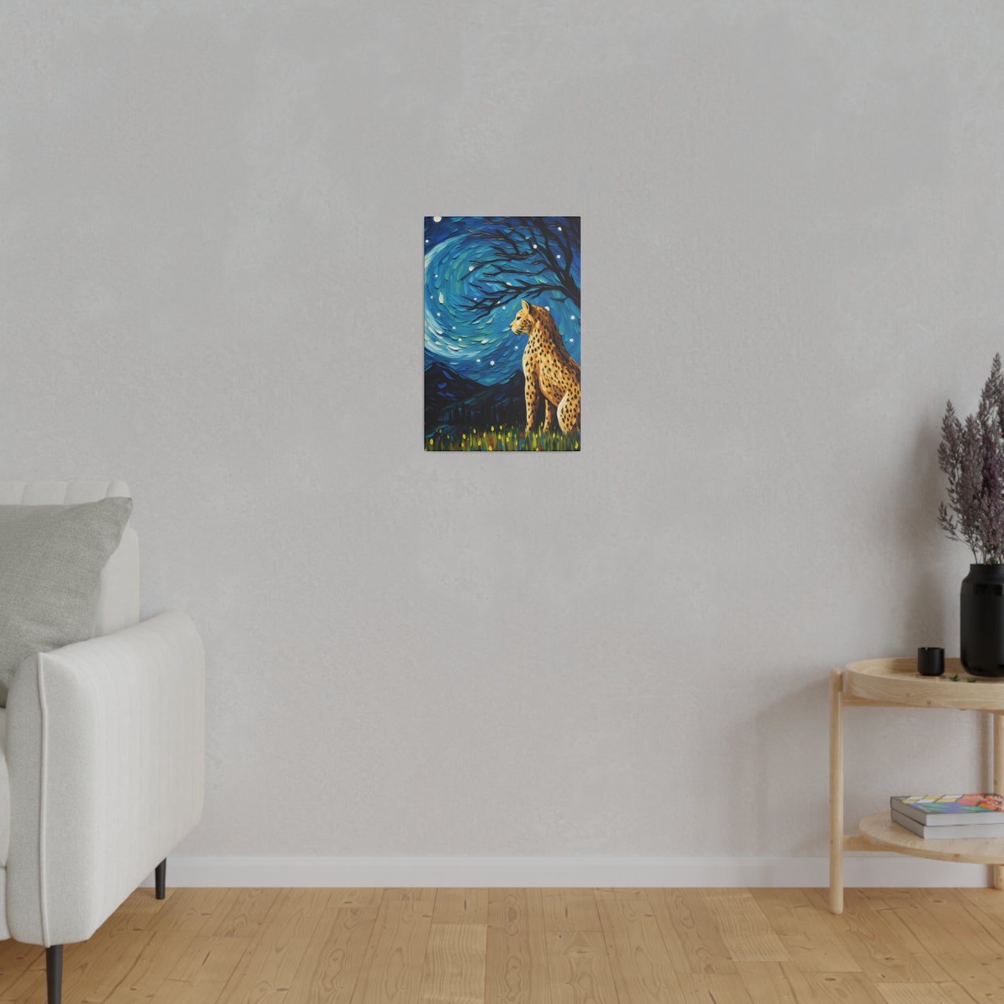 Starry Night Reimagined: Eco-Friendly Van Gogh-Style Canvas, Van Gogh Style Wall Art Starry Night Oil Painting on Stretched Canvas