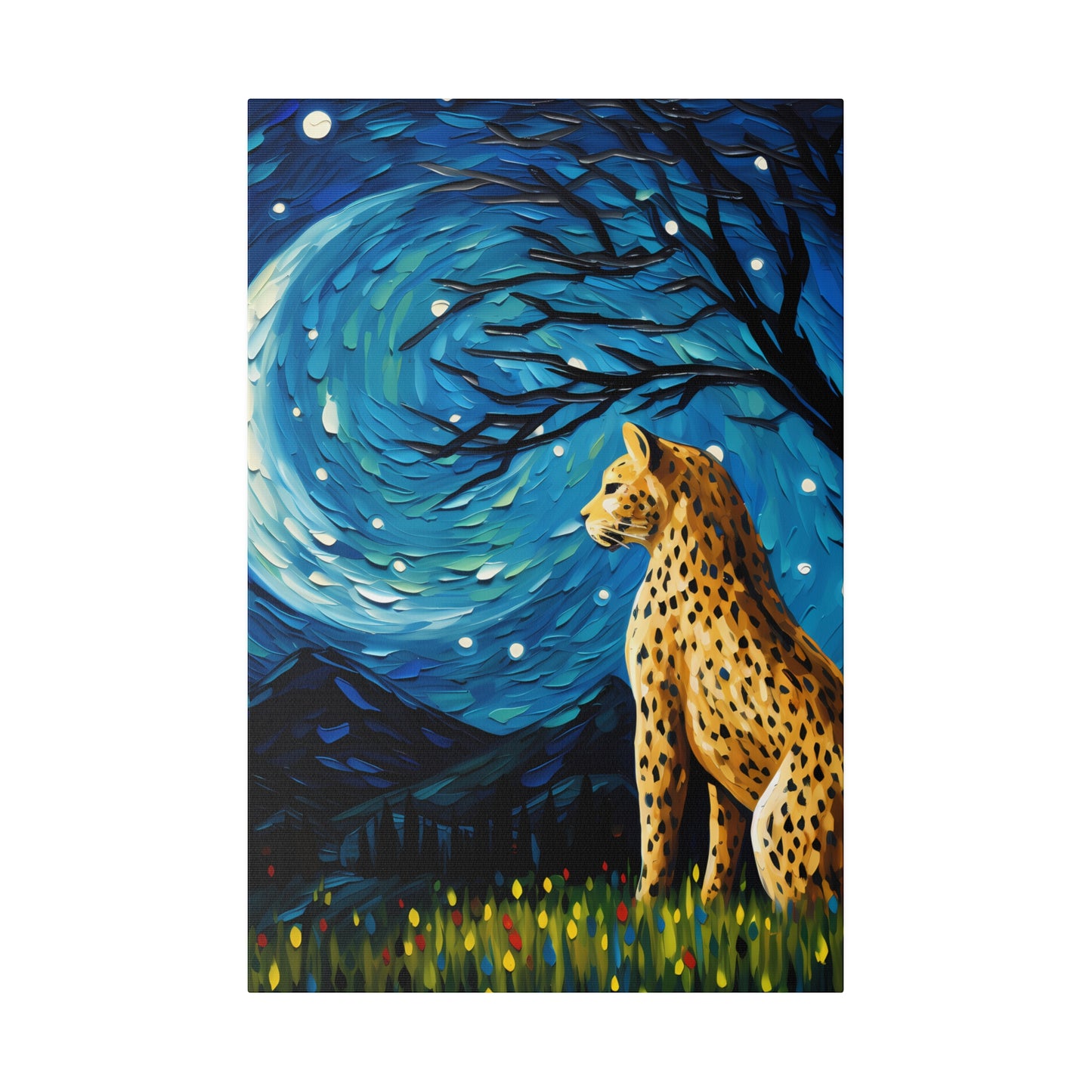 Starry Night Reimagined: Eco-Friendly Van Gogh-Style Canvas, Van Gogh Style Wall Art Starry Night Oil Painting on Stretched Canvas