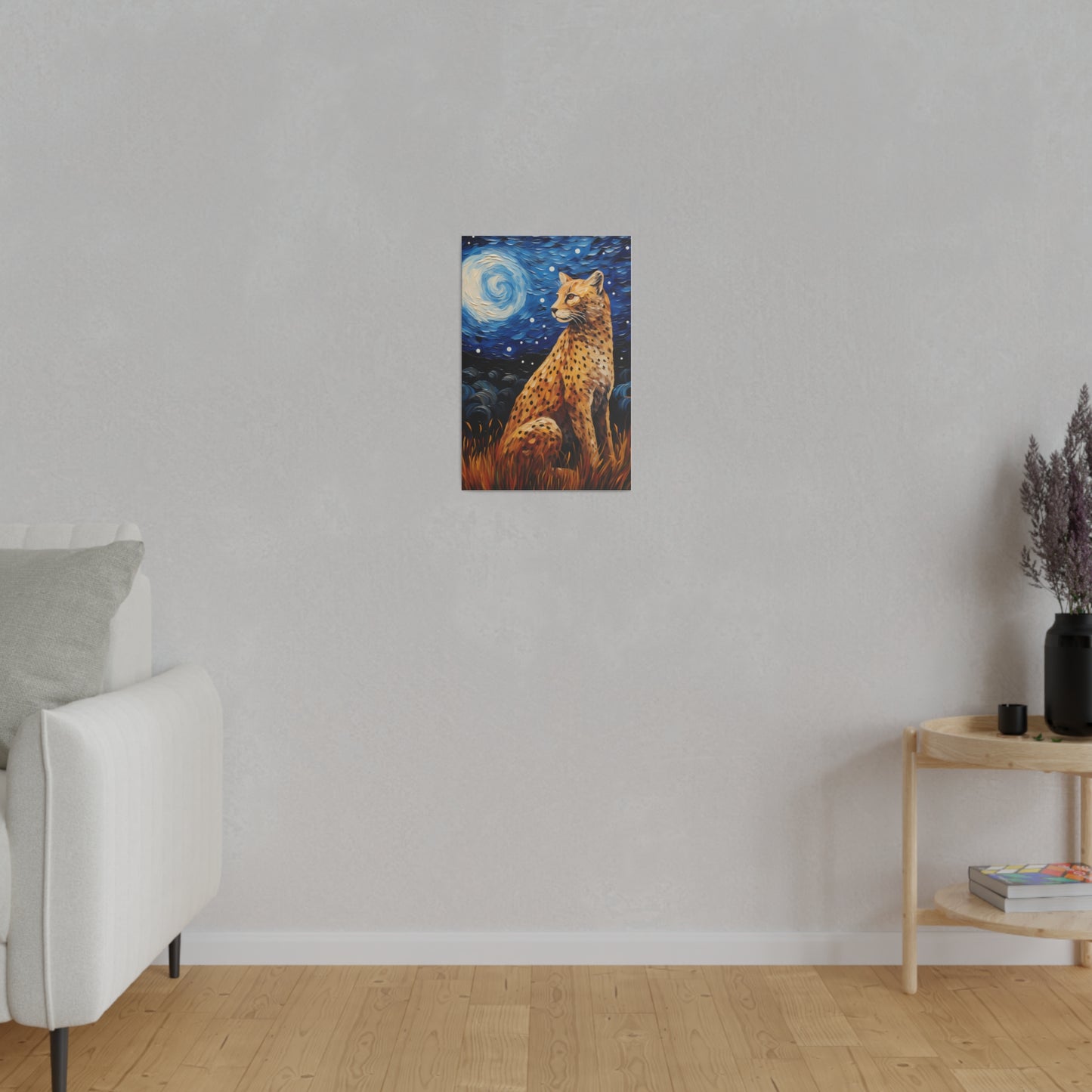 Starry Night Reimagined: Eco-Friendly Van Gogh-Style Canvas, Van Gogh Style Wall Art Starry Night Oil Painting on Stretched Canvas