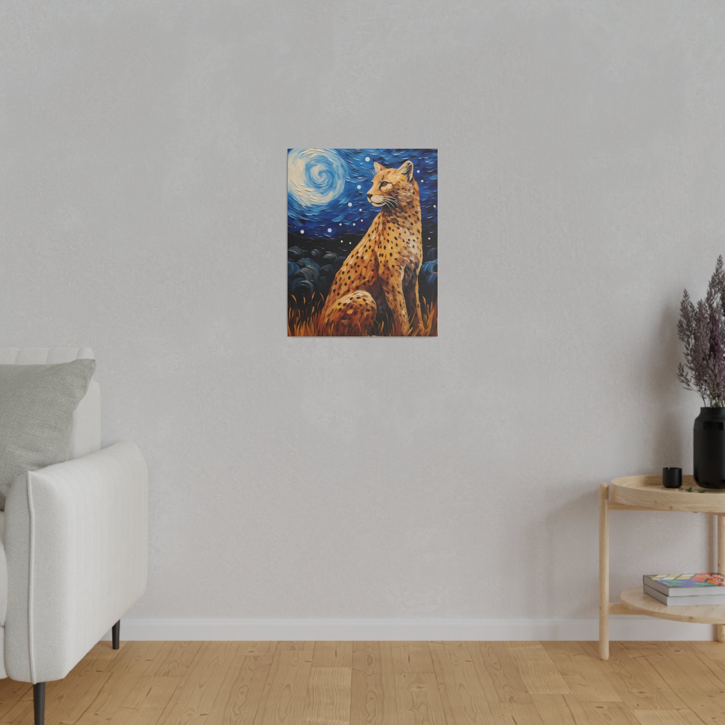 Starry Night Reimagined: Eco-Friendly Van Gogh-Style Canvas, Van Gogh Style Wall Art Starry Night Oil Painting on Stretched Canvas