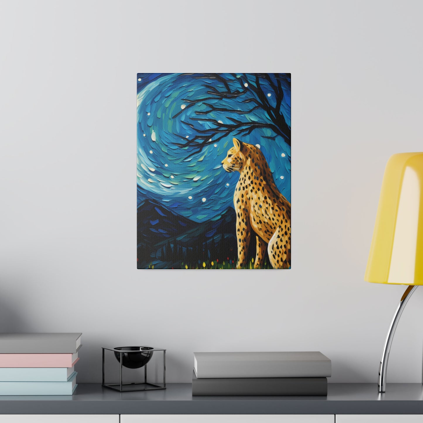 Starry Night Reimagined: Eco-Friendly Van Gogh-Style Canvas, Van Gogh Style Wall Art Starry Night Oil Painting on Stretched Canvas