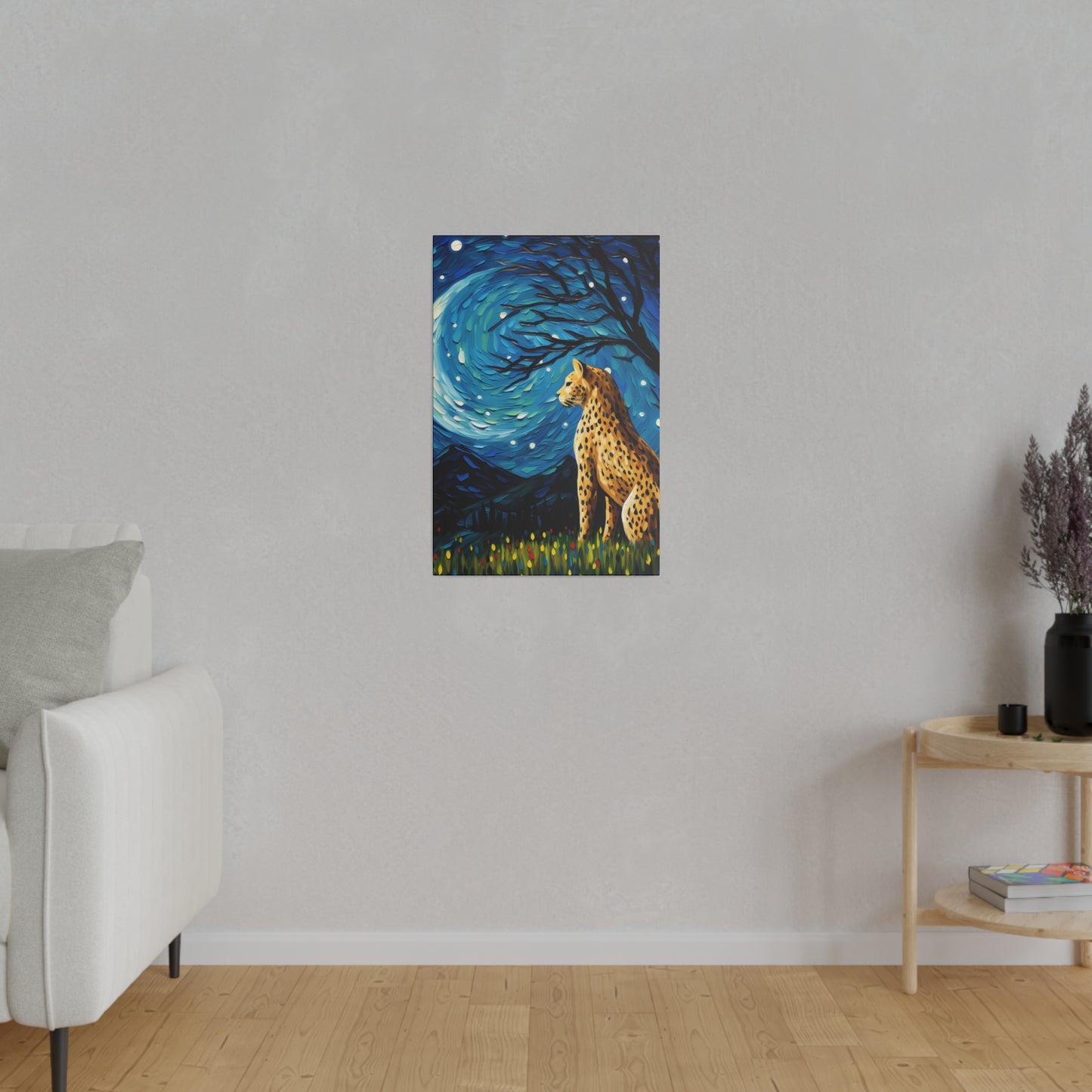 Starry Night Reimagined: Eco-Friendly Van Gogh-Style Canvas, Van Gogh Style Wall Art Starry Night Oil Painting on Stretched Canvas