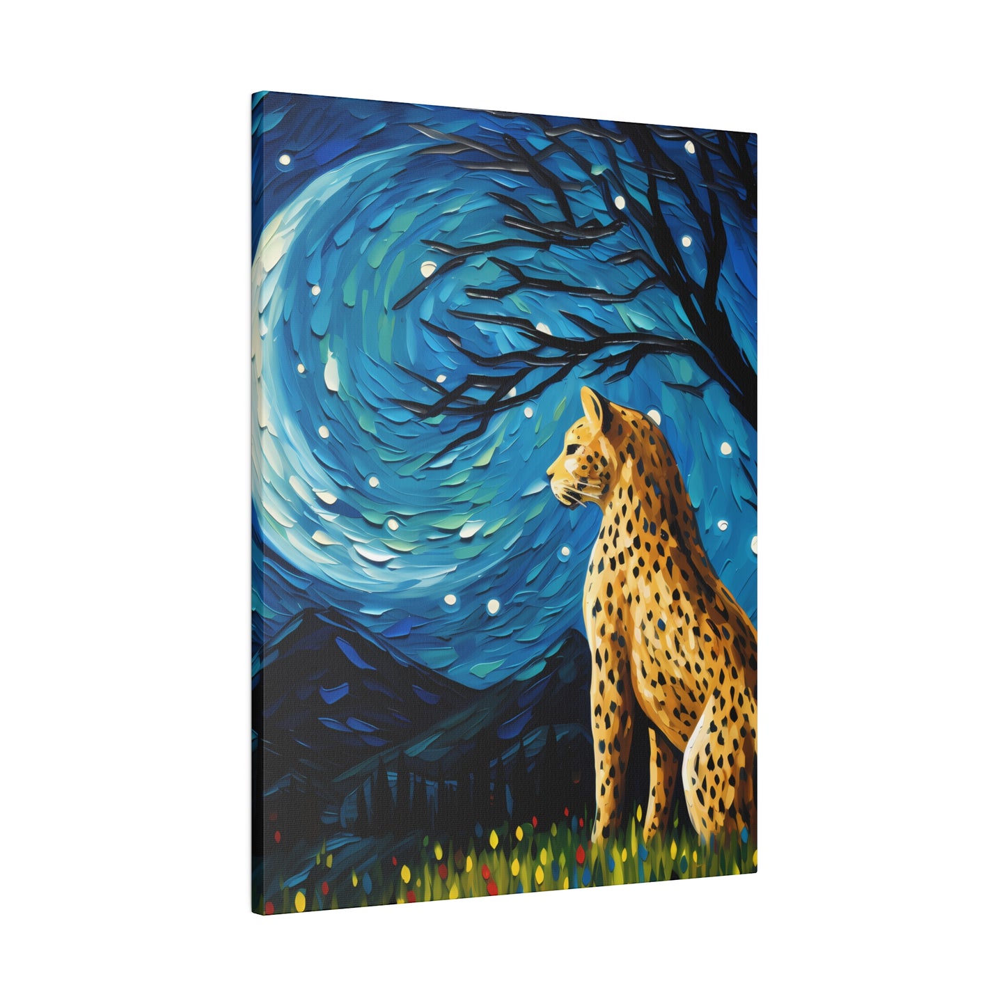 Starry Night Reimagined: Eco-Friendly Van Gogh-Style Canvas, Van Gogh Style Wall Art Starry Night Oil Painting on Stretched Canvas