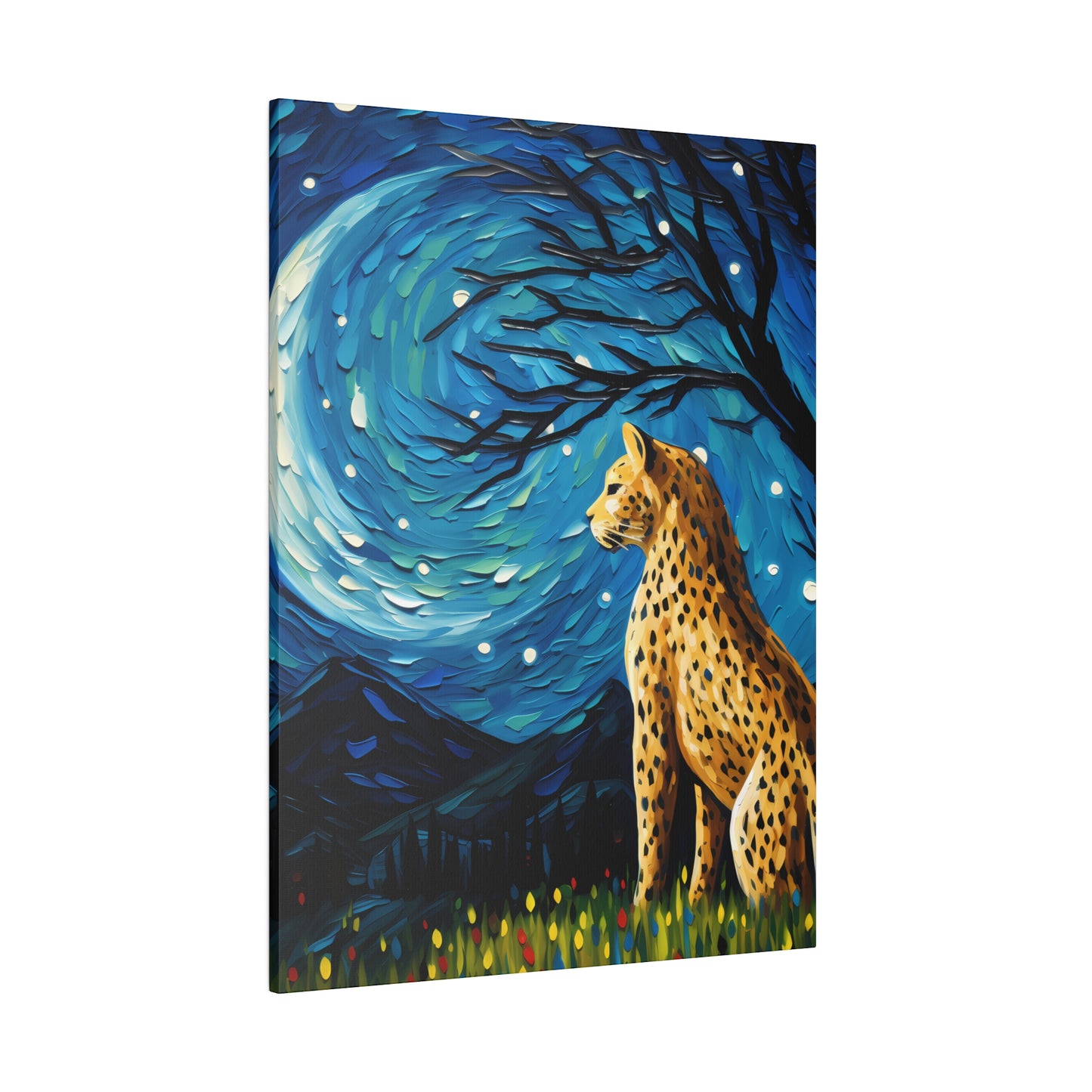 Starry Night Reimagined: Eco-Friendly Van Gogh-Style Canvas, Van Gogh Style Wall Art Starry Night Oil Painting on Stretched Canvas