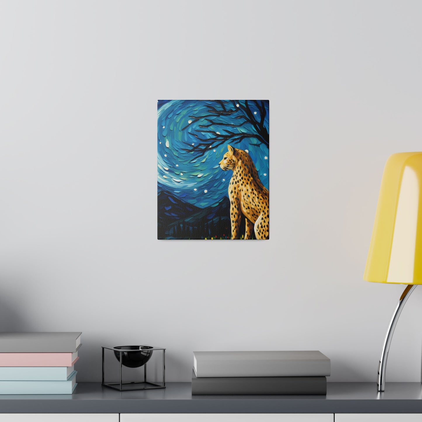 Starry Night Reimagined: Eco-Friendly Van Gogh-Style Canvas, Van Gogh Style Wall Art Starry Night Oil Painting on Stretched Canvas