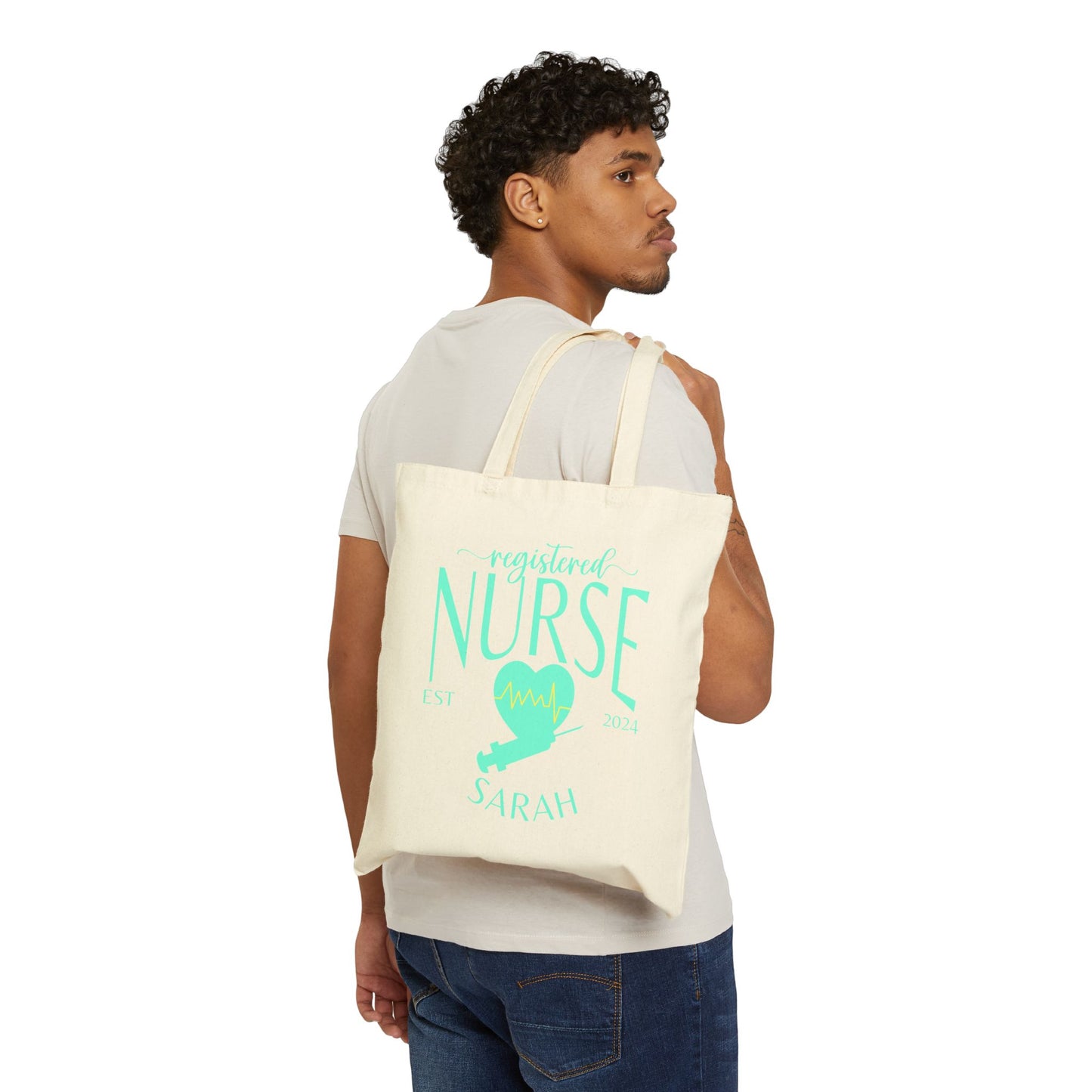 Personalized Cotton Canvas Nurse Tote Bags – Customizable with your Specialty, Nurse's Name and Year of Graduation!  Cute Canvas Tote Bag Gift for Nurse Ecofriendly Bag