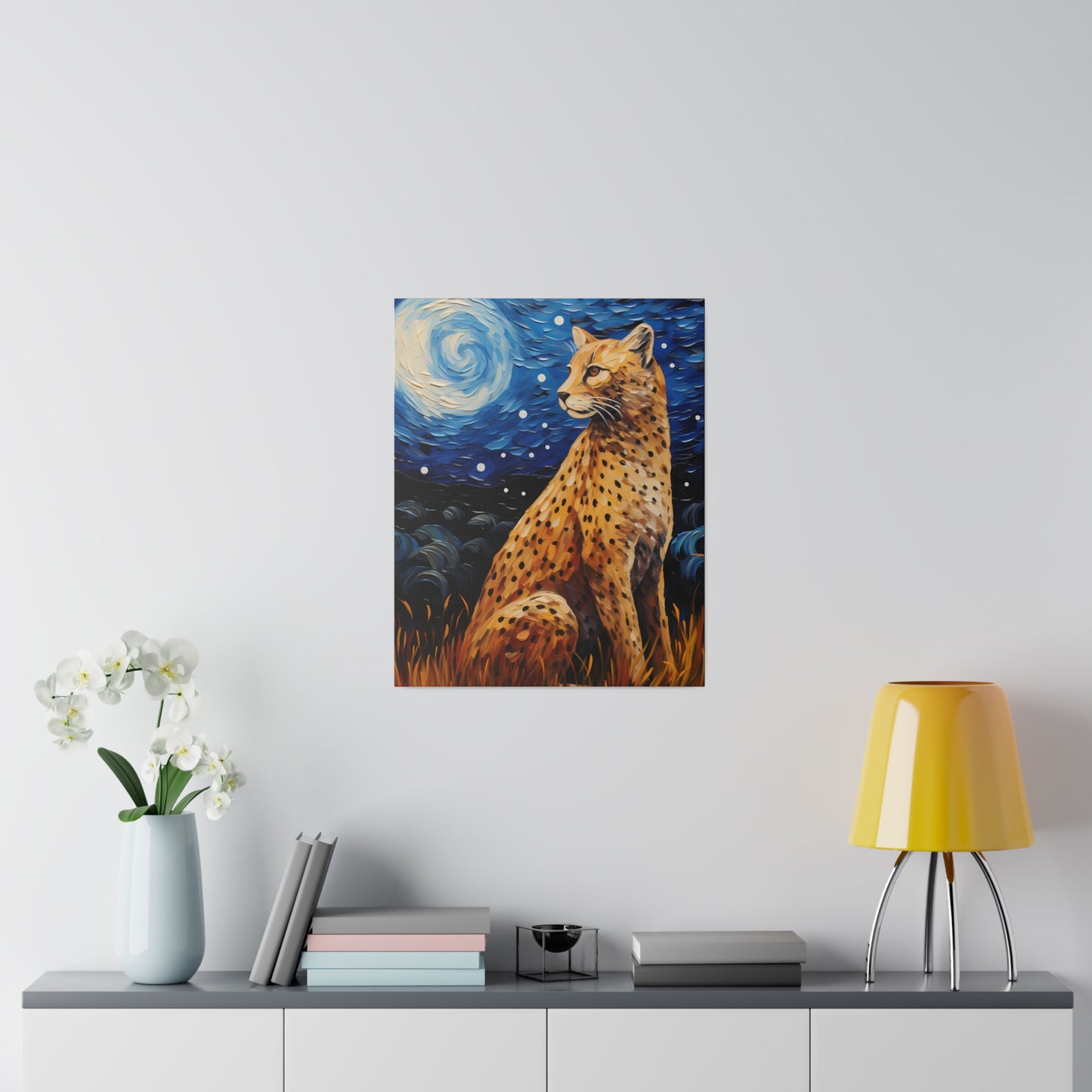 Starry Night Reimagined: Eco-Friendly Van Gogh-Style Canvas, Van Gogh Style Wall Art Starry Night Oil Painting on Stretched Canvas