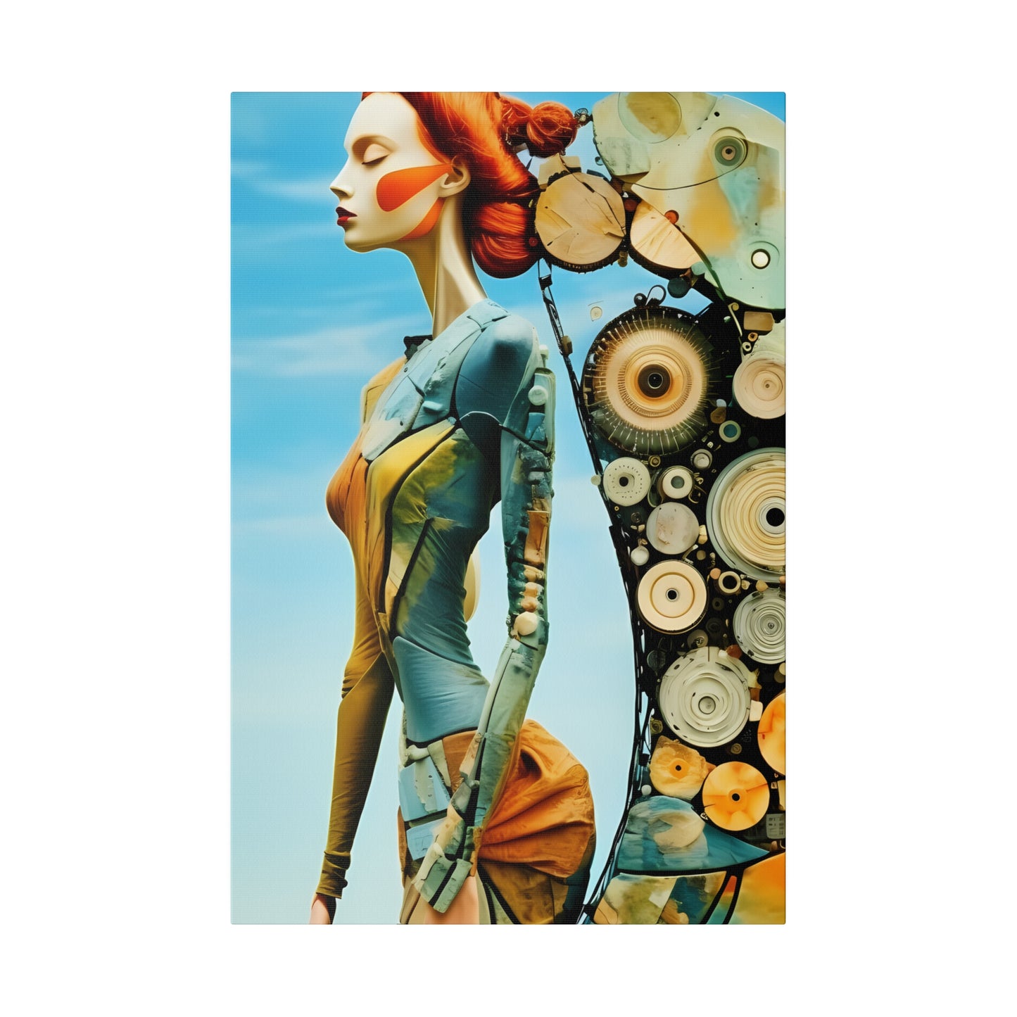 Nature's Elegance: Fibonacci Inspired Beauty - Canvas Art Celebrating Womanhood, Stretch Canvas Modern Wall Art