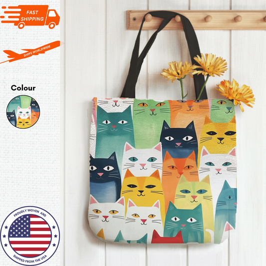 Tapestry Tote Cute Cat Bag Ginger Cat Hobo Bag Tapestry Shoulder Bag Jacquard Woven Tote Bag Tapestry Tote Kids Grocery Bags Art Cat Mom