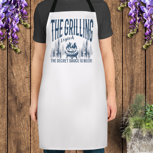 Father's Day Grilling Apron:  "The Grilling Legend" Gift For Dad BBQ Apron For Grilling Apron For Father’s Day Gift For Cook Dad Apron