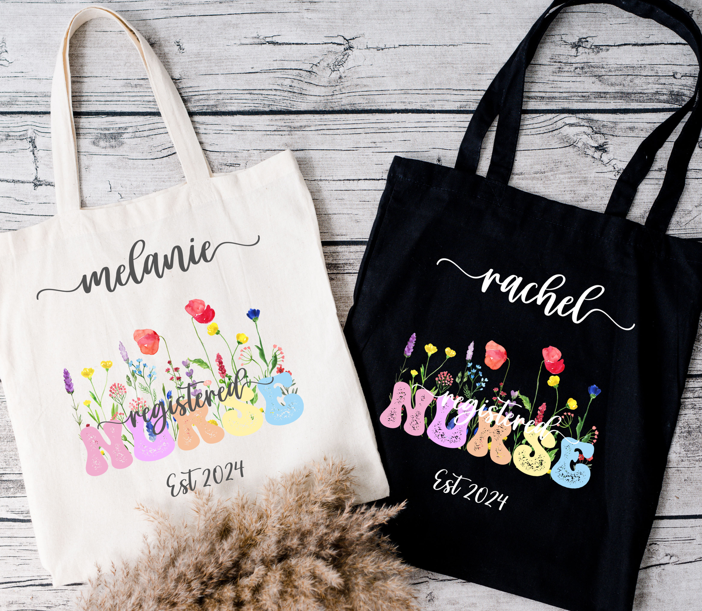 Personalized, Customized, Cotton Canvas Nurse Tote Bags - Customizable with your Speciality, Stylish and durable, Gift for Medical Profession