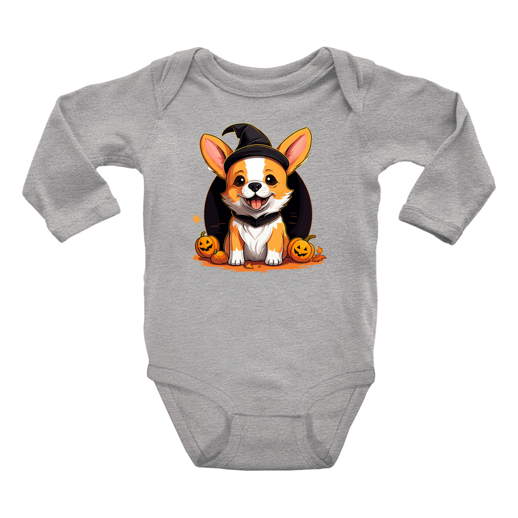 Infant Halloween Corgi Long Sleeve Onesie