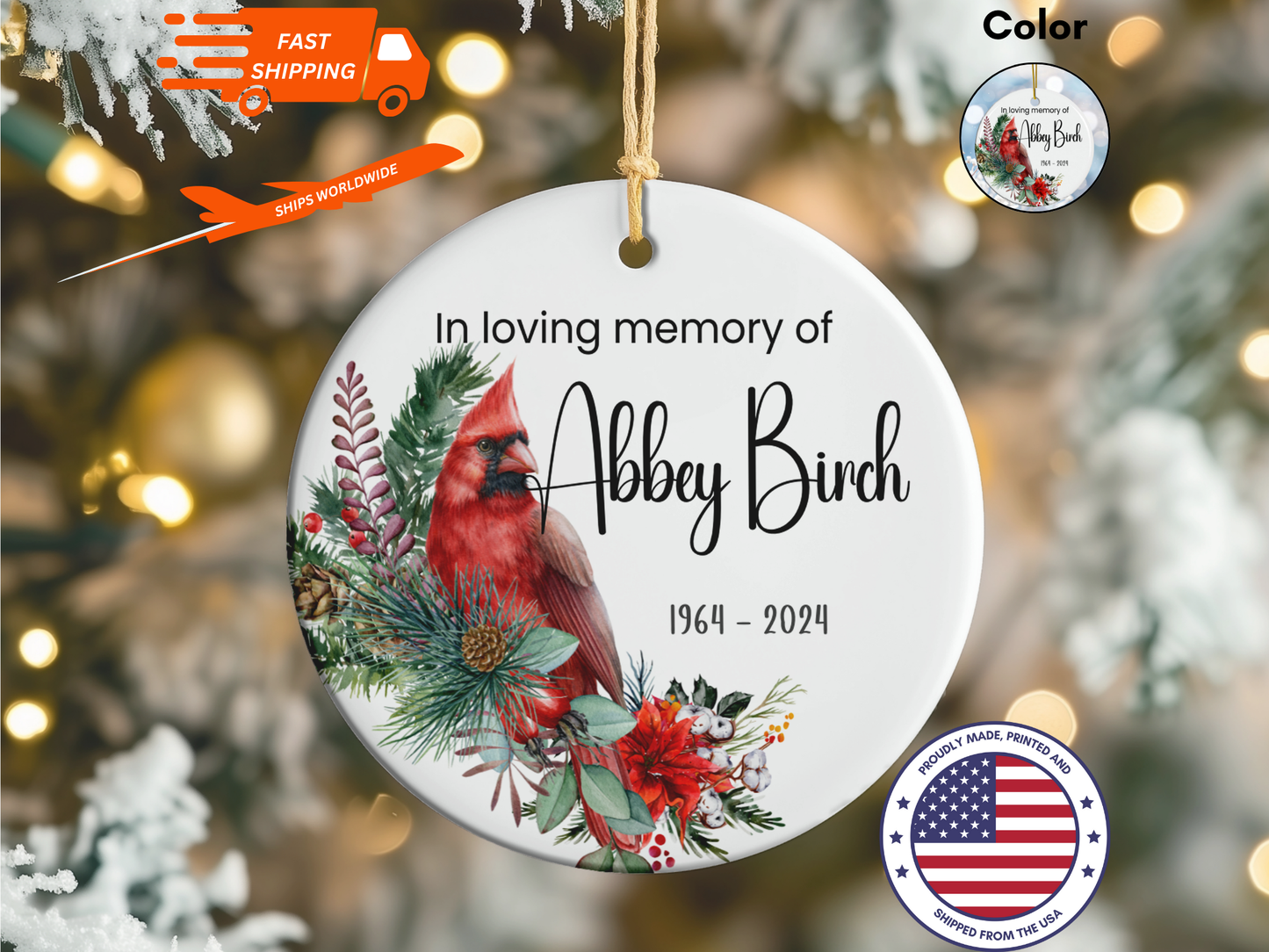 Personalized Memorial Bauble Christmas Memory, Personalized Christmas Memorial Bauble Ornament, Remembrance Christmas Decoration