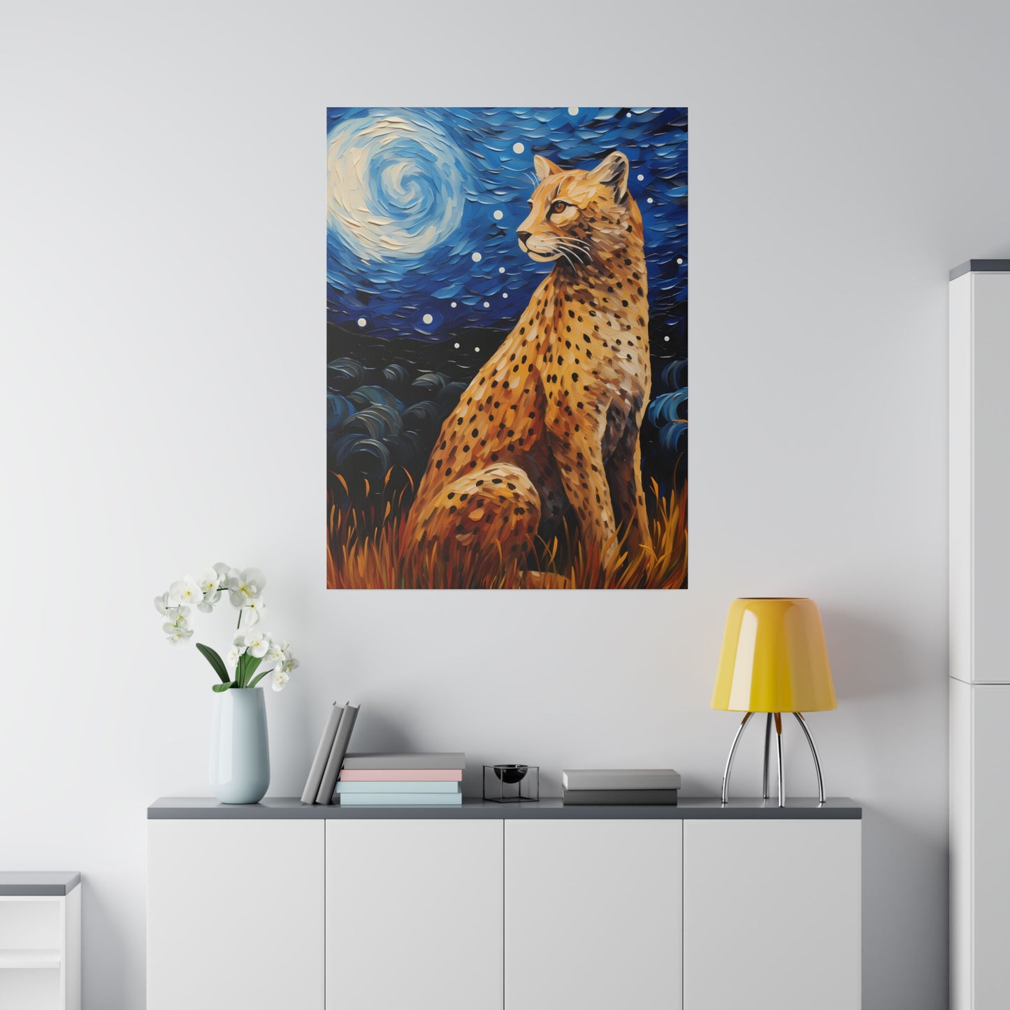 Starry Night Reimagined: Eco-Friendly Van Gogh-Style Canvas, Van Gogh Style Wall Art Starry Night Oil Painting on Stretched Canvas