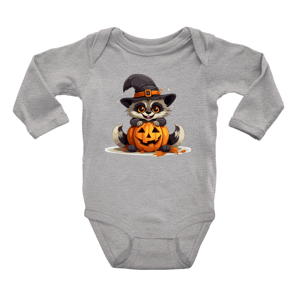Infant Halloween Raccoon Long Sleeve Onesie