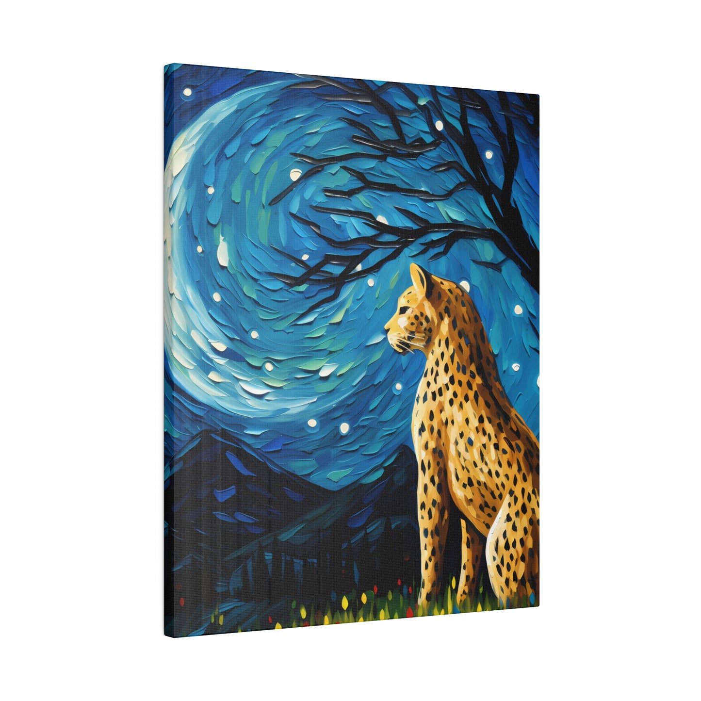 Starry Night Reimagined: Eco-Friendly Van Gogh-Style Canvas, Van Gogh Style Wall Art Starry Night Oil Painting on Stretched Canvas