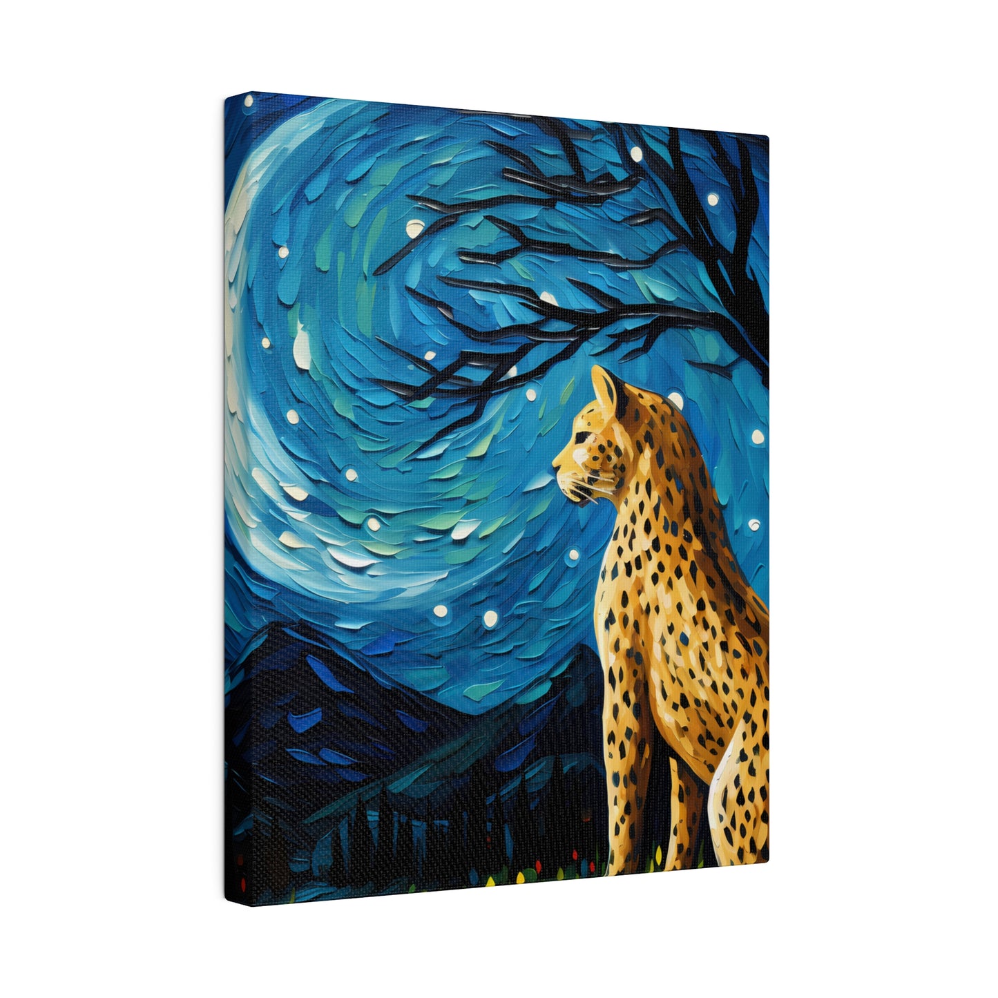 Starry Night Reimagined: Eco-Friendly Van Gogh-Style Canvas, Van Gogh Style Wall Art Starry Night Oil Painting on Stretched Canvas