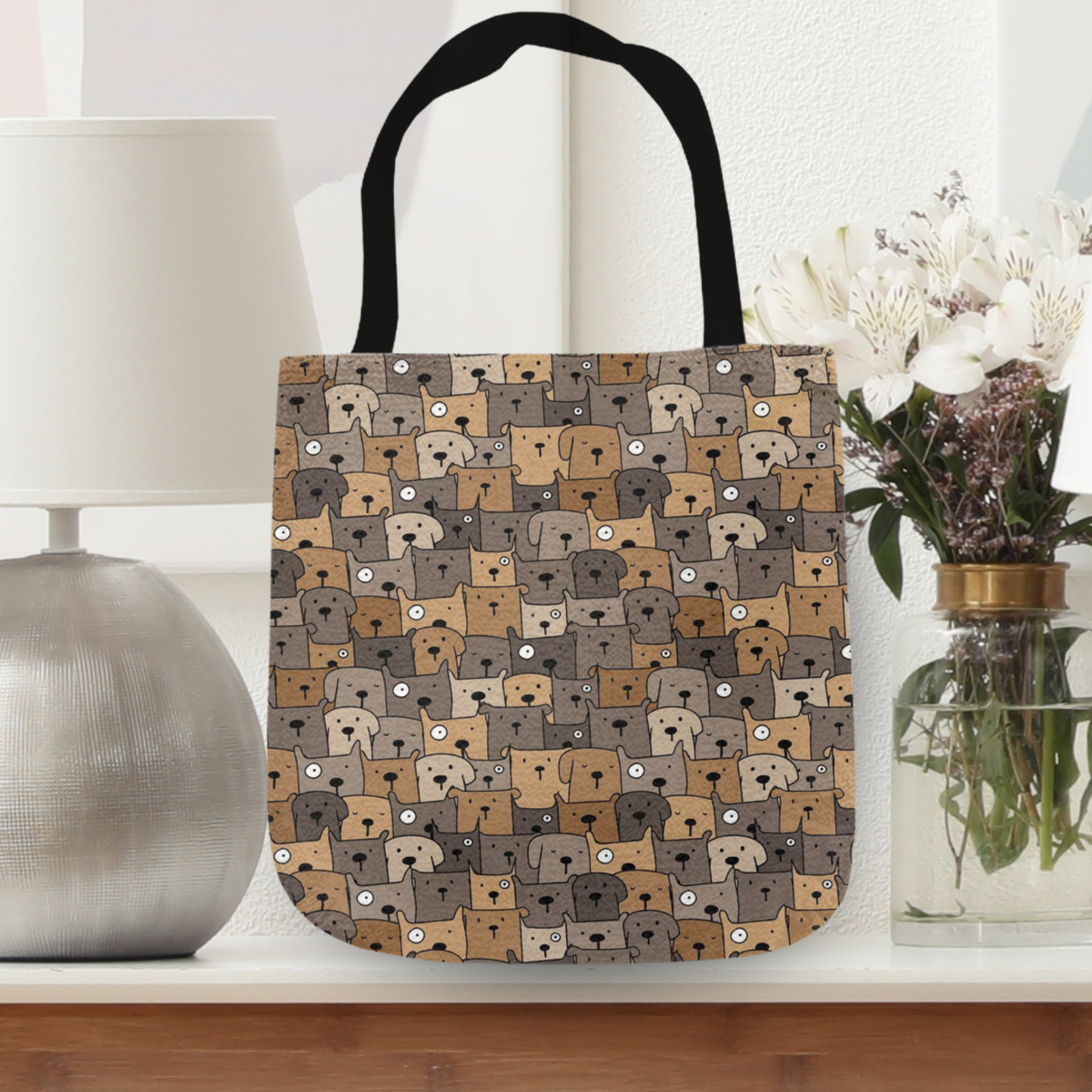 Tapestry Tote Cute Dog Bag, Brown Hobo Bag, Tapestry Shoulder Bag, Jacquard Woven Tote Bag, Tapestry Tote Kids, Grocery Bags Art, Dog Mom Totes, All Over Print Bags, Dog Lover Tote Bags