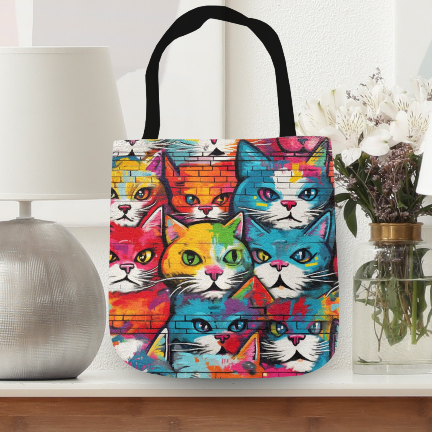 Tapestry Tote Cute Cat Bag Graffiti Hobo Bag Tapestry Shoulder Bag Jacquard Woven Tote Bag Tapestry Tote Kids Grocery Bags Art Cat Mom Bag