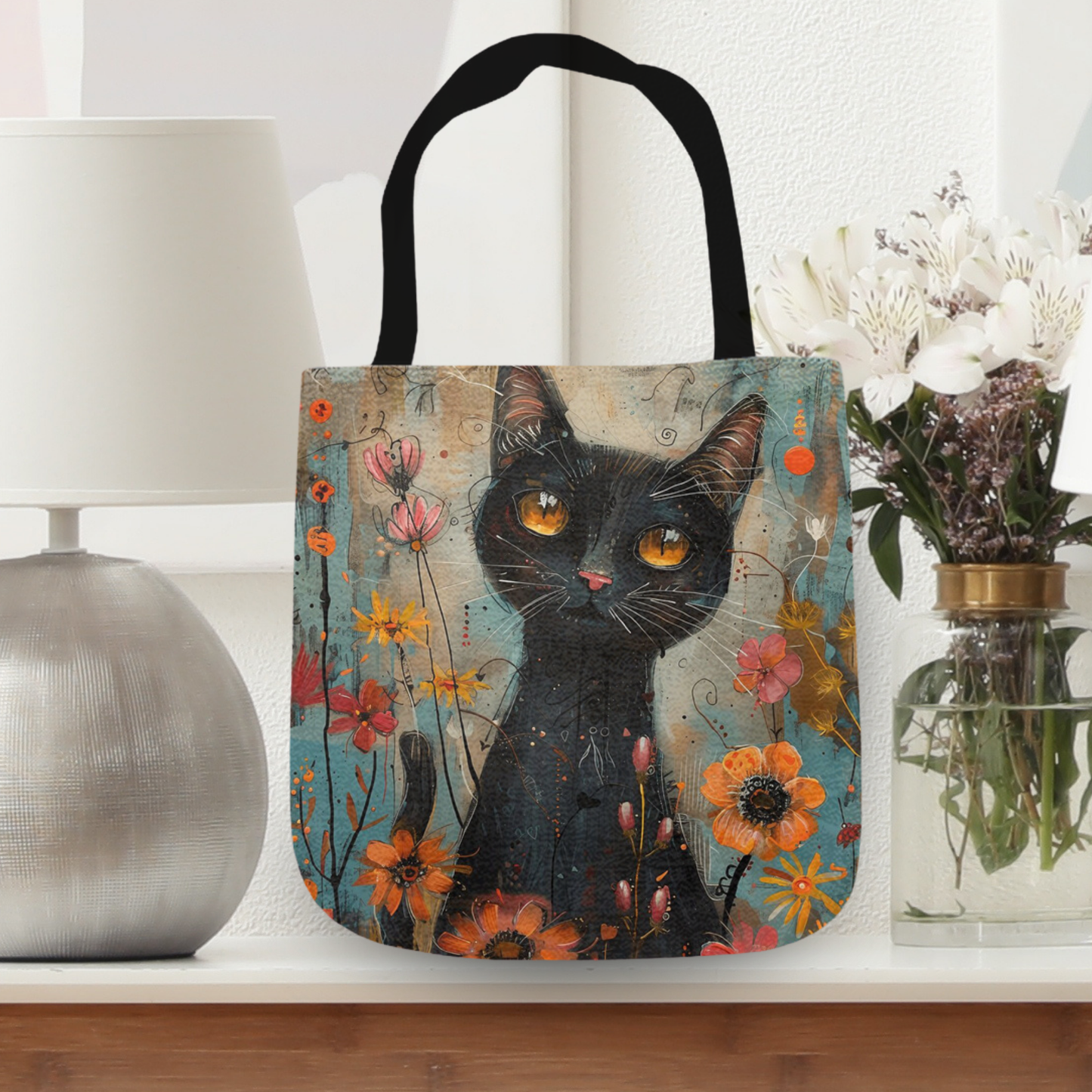 Tapestry Tote Cute Cat Bag Black Cat Hobo Bag Tapestry Shoulder Bag Jacquard Woven Tote Bag Tapestry Tote Kids Grocery Bags Art Cat Mom