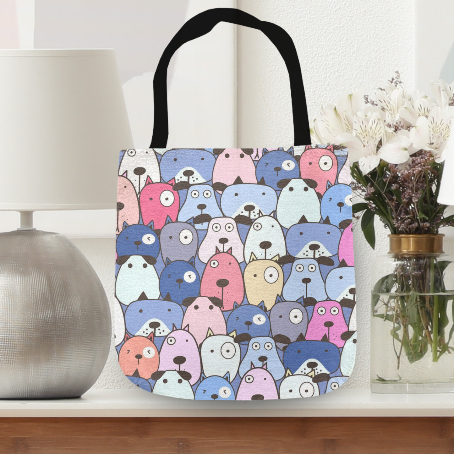 Tapestry Tote Cute Dog Bag, Pastel Hobo Bag, Tapestry Shoulder Bag, Jacquard Woven Tote Bag, Tapestry Tote Kids, Grocery Bags Art, Dog Mom Totes, All Over Print Bags, Dog Lover Tote Bags (Copy)