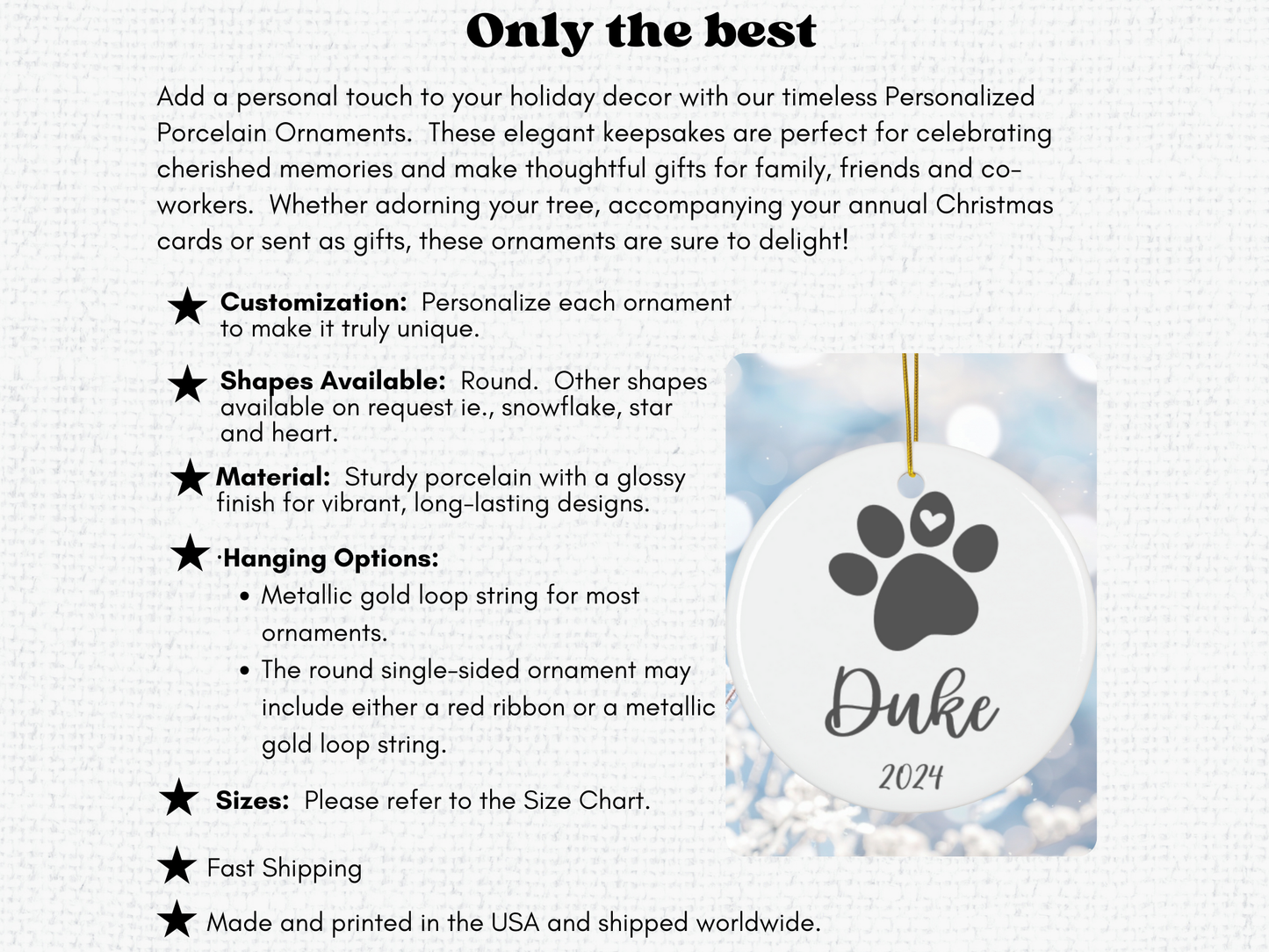 Personalized Pet Memorial Ornament, Sympathy Gift For Loss Of Dog or Cat, Remembrance Gift Pet Loss, Pawprint Pet Keepsake Bauble