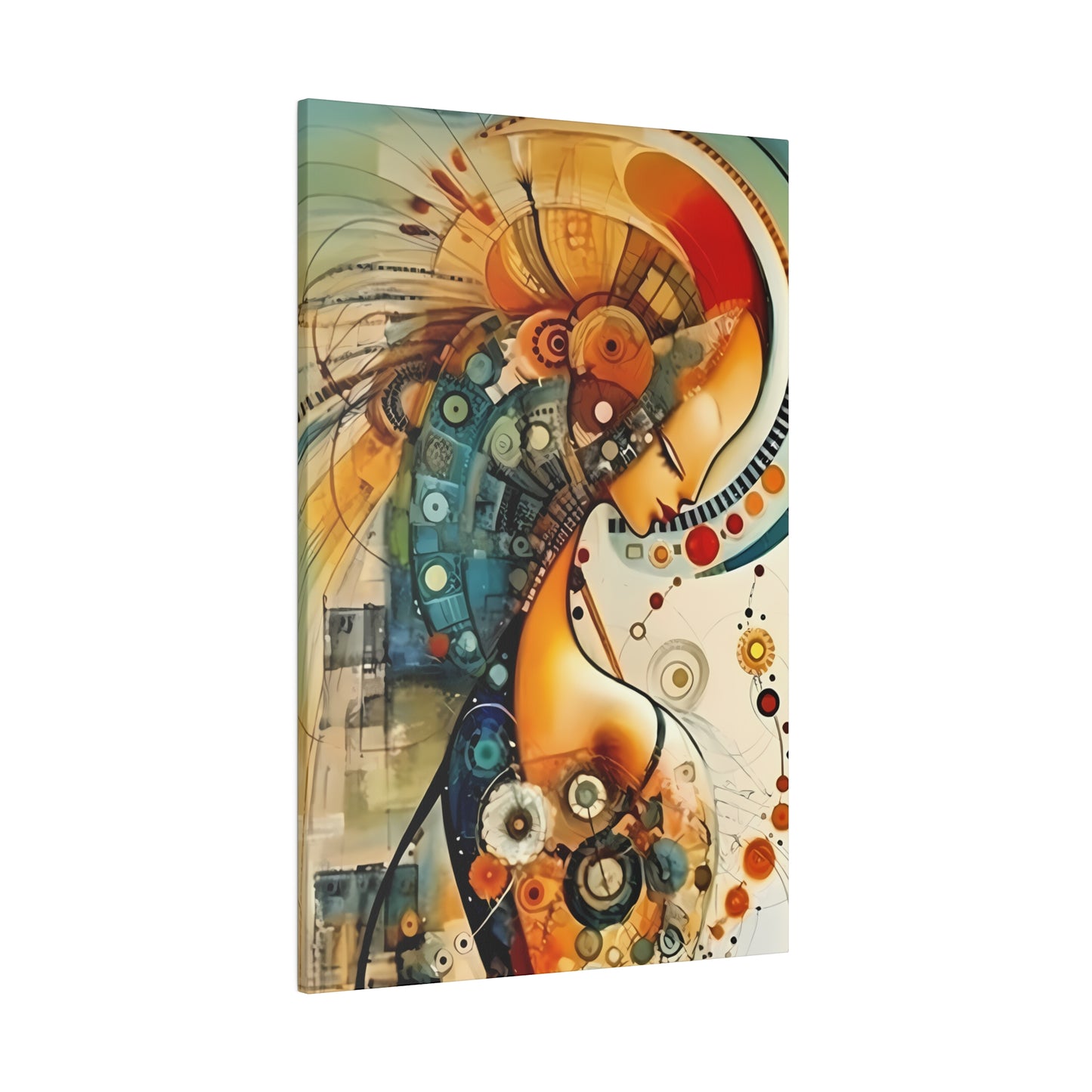 Nature's Elegance: Fibonacci Inspired Beauty - Canvas Art Celebrating Womanhood, Stretch Canvas Modern Wall Art