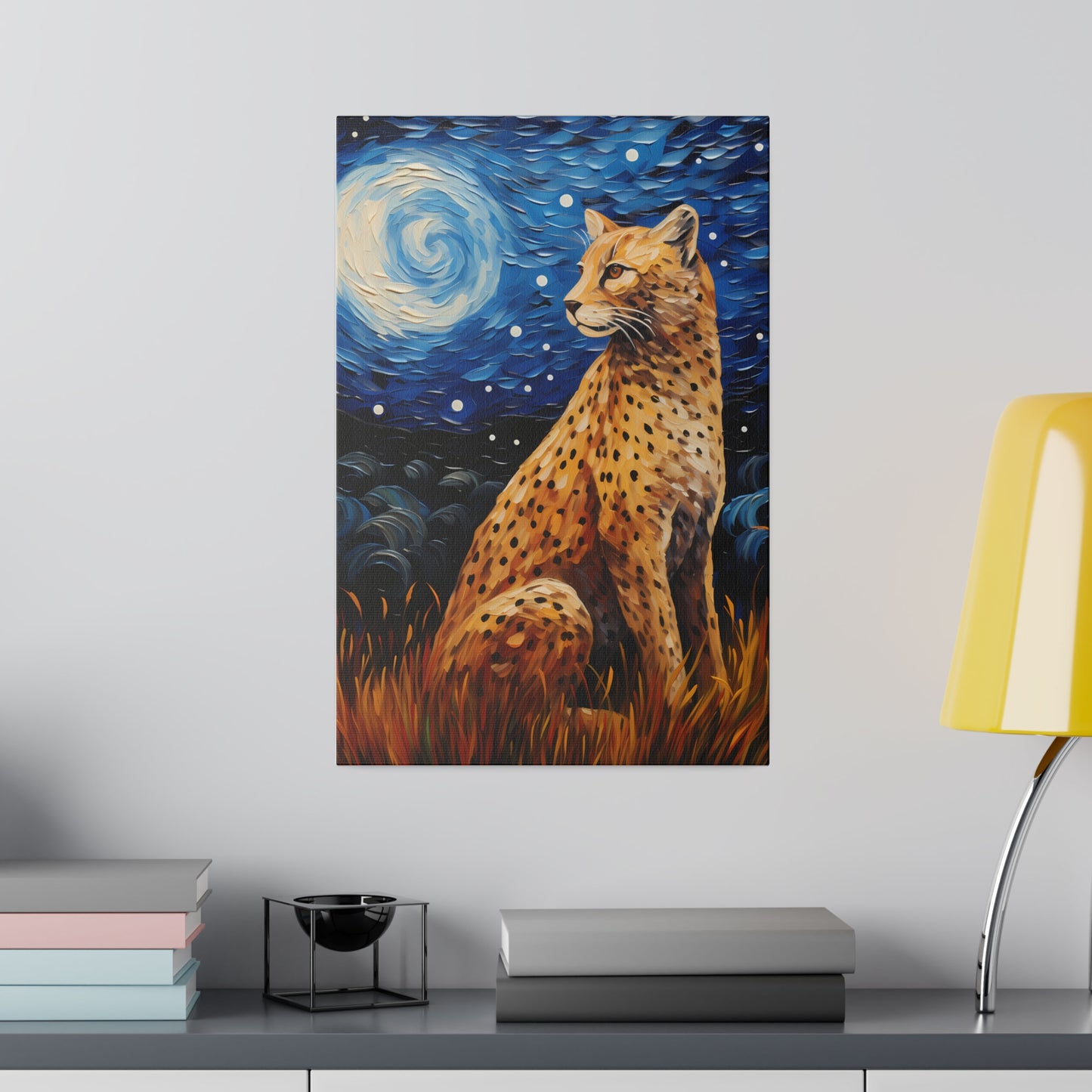 Starry Night Reimagined: Eco-Friendly Van Gogh-Style Canvas, Van Gogh Style Wall Art Starry Night Oil Painting on Stretched Canvas