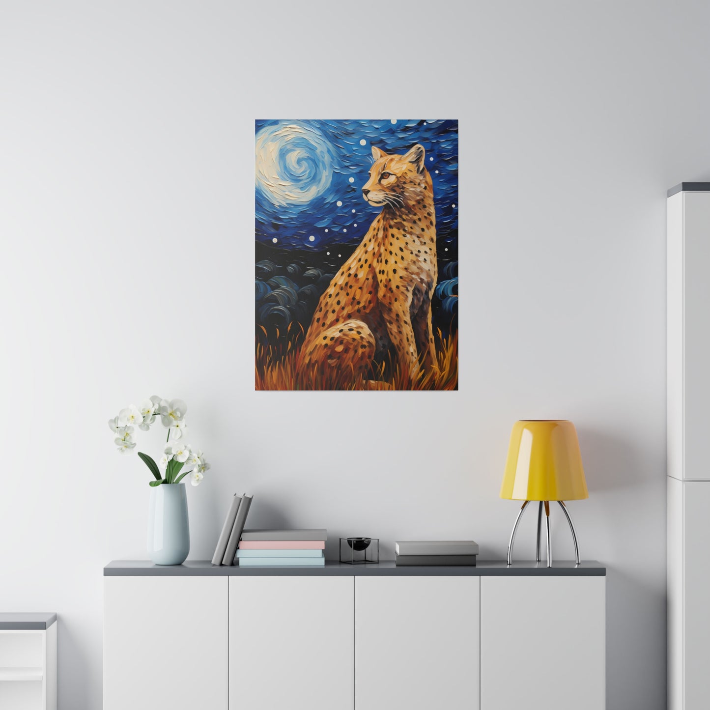 Starry Night Reimagined: Eco-Friendly Van Gogh-Style Canvas, Van Gogh Style Wall Art Starry Night Oil Painting on Stretched Canvas