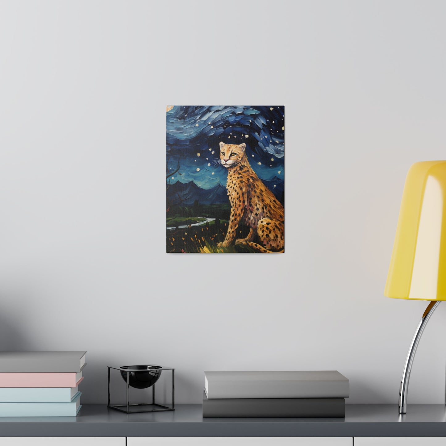 Starry Night Reimagined: Eco-Friendly Van Gogh-Style Canvas, Van Gogh Style Wall Art Starry Night Oil Painting on Stretched Canvas