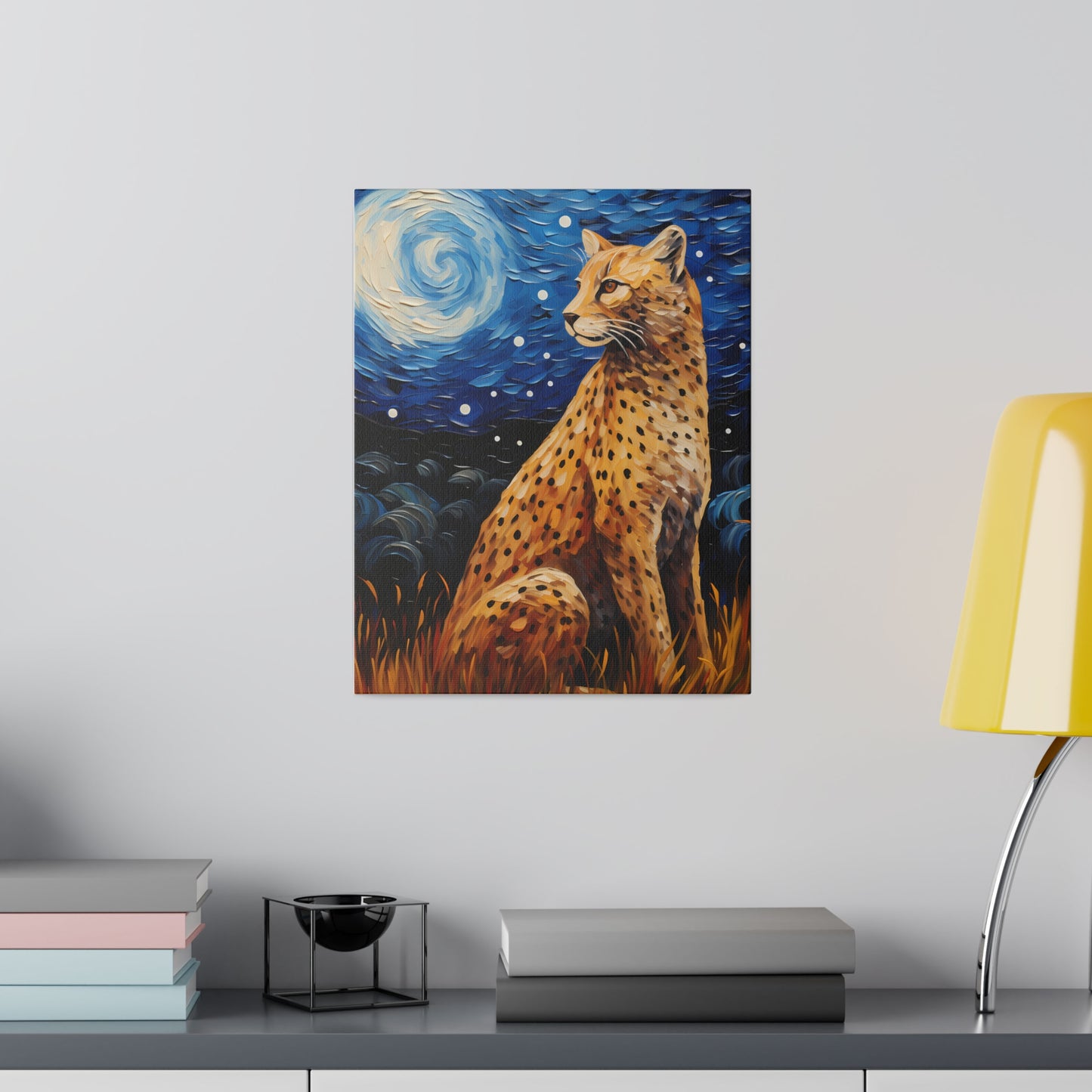 Starry Night Reimagined: Eco-Friendly Van Gogh-Style Canvas, Van Gogh Style Wall Art Starry Night Oil Painting on Stretched Canvas