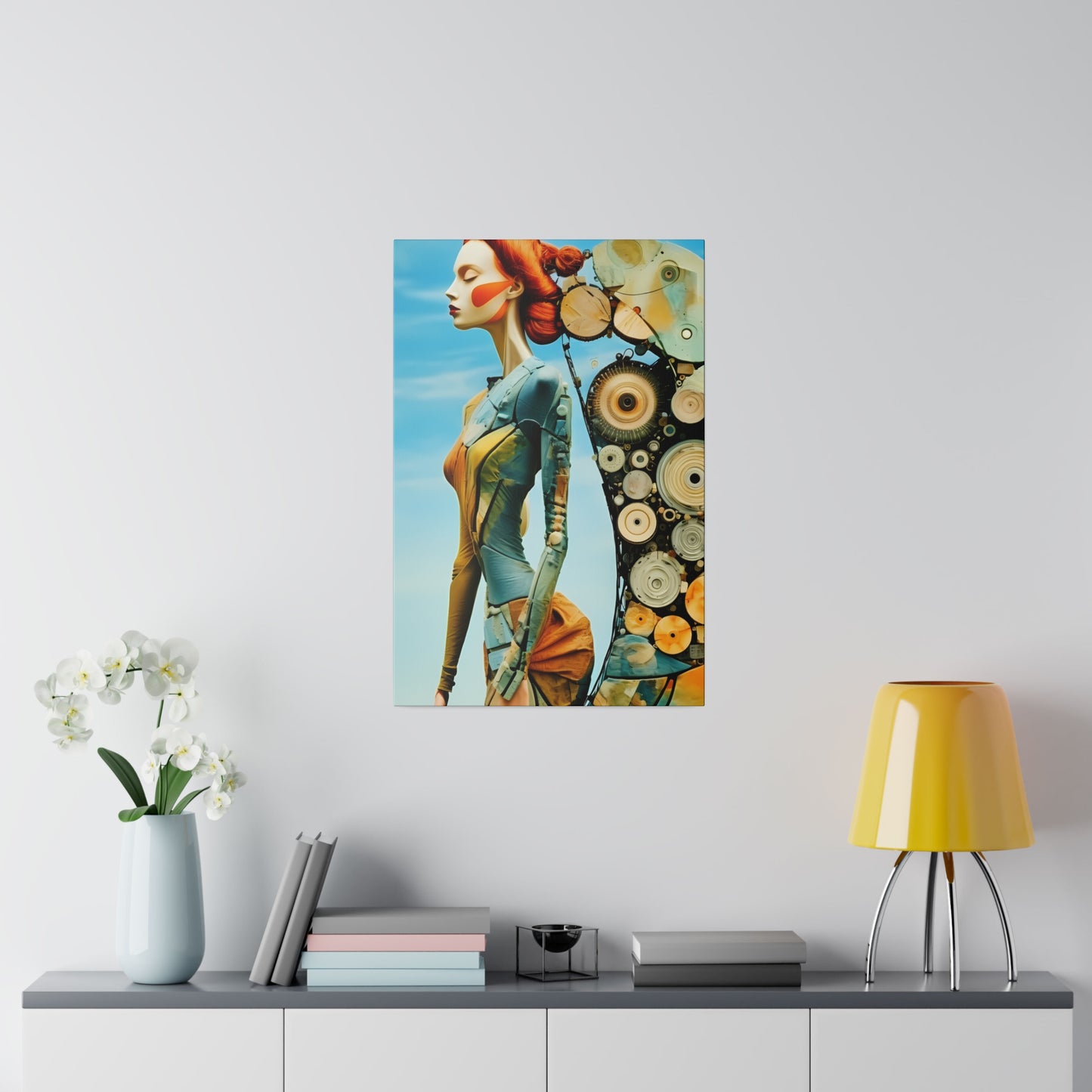 Nature's Elegance: Fibonacci Inspired Beauty - Canvas Art Celebrating Womanhood, Stretch Canvas Modern Wall Art