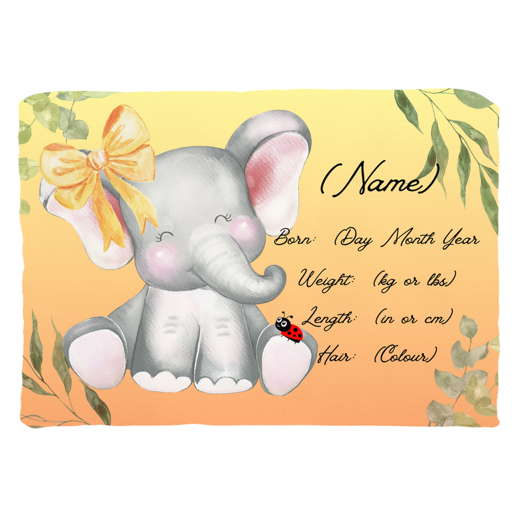 Personalised plush faux suede Elephant Throw Cushion, a cherished keepsake for life's precious moments!