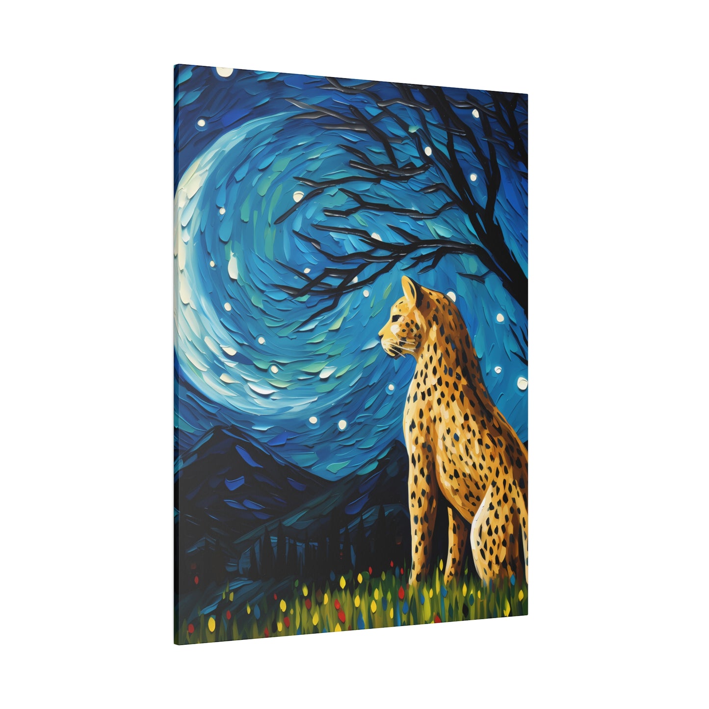 Starry Night Reimagined: Eco-Friendly Van Gogh-Style Canvas, Van Gogh Style Wall Art Starry Night Oil Painting on Stretched Canvas