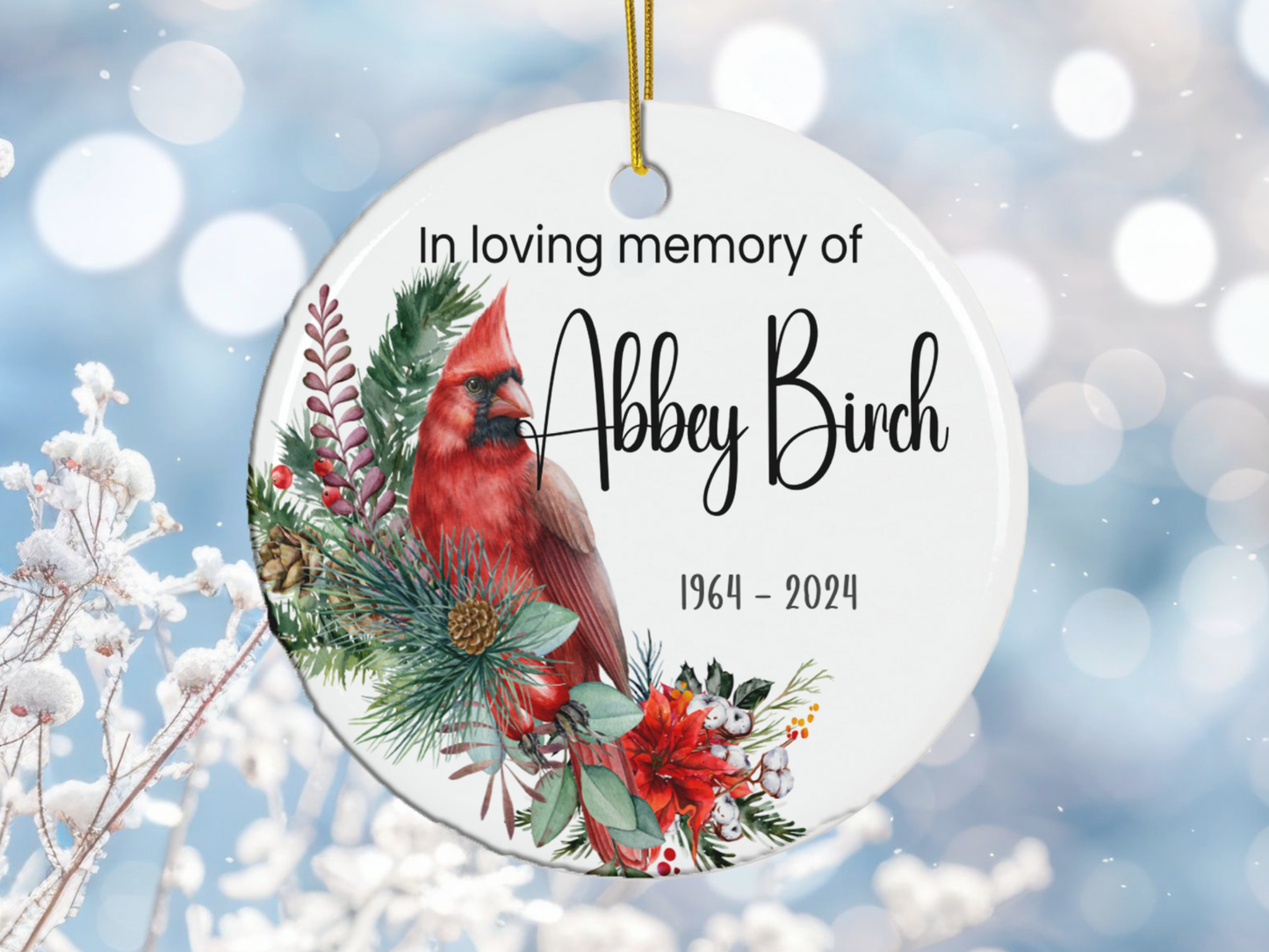 Personalized Memorial Bauble Christmas Memory, Personalized Christmas Memorial Bauble Ornament, Remembrance Christmas Decoration