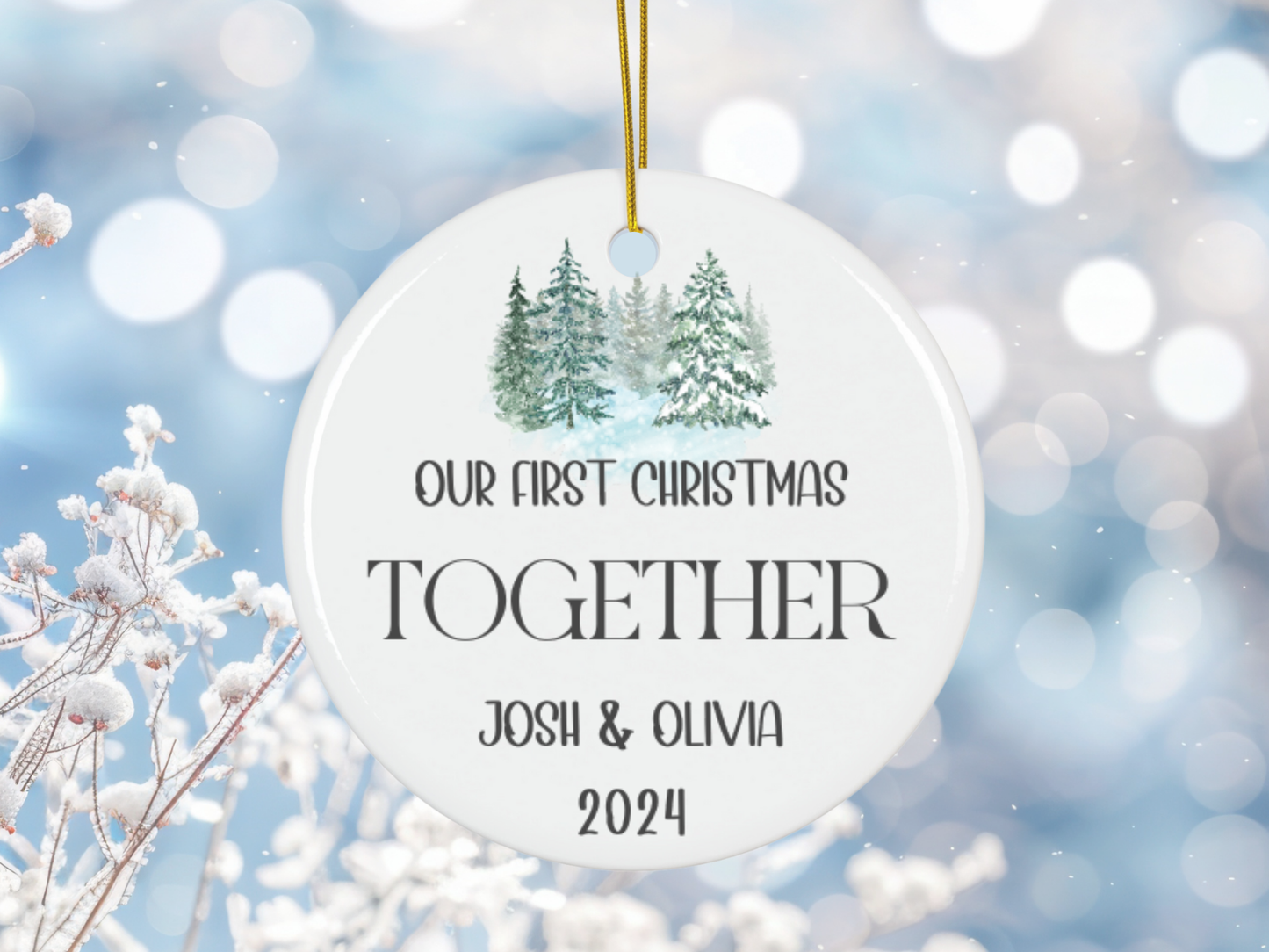 Personalized First Christmas Together Decoration, 1st Christmas Together Keepsake Bauble, New Couple First Christmas Ornament