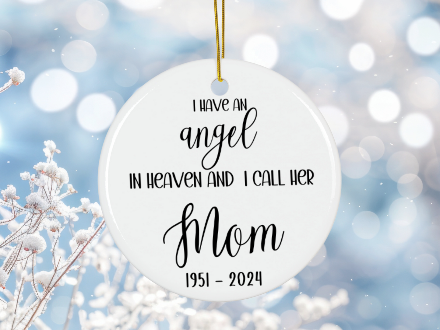 Personalized Memorial Bauble Christmas Memory, Mom Remembrance Christmas Decoration