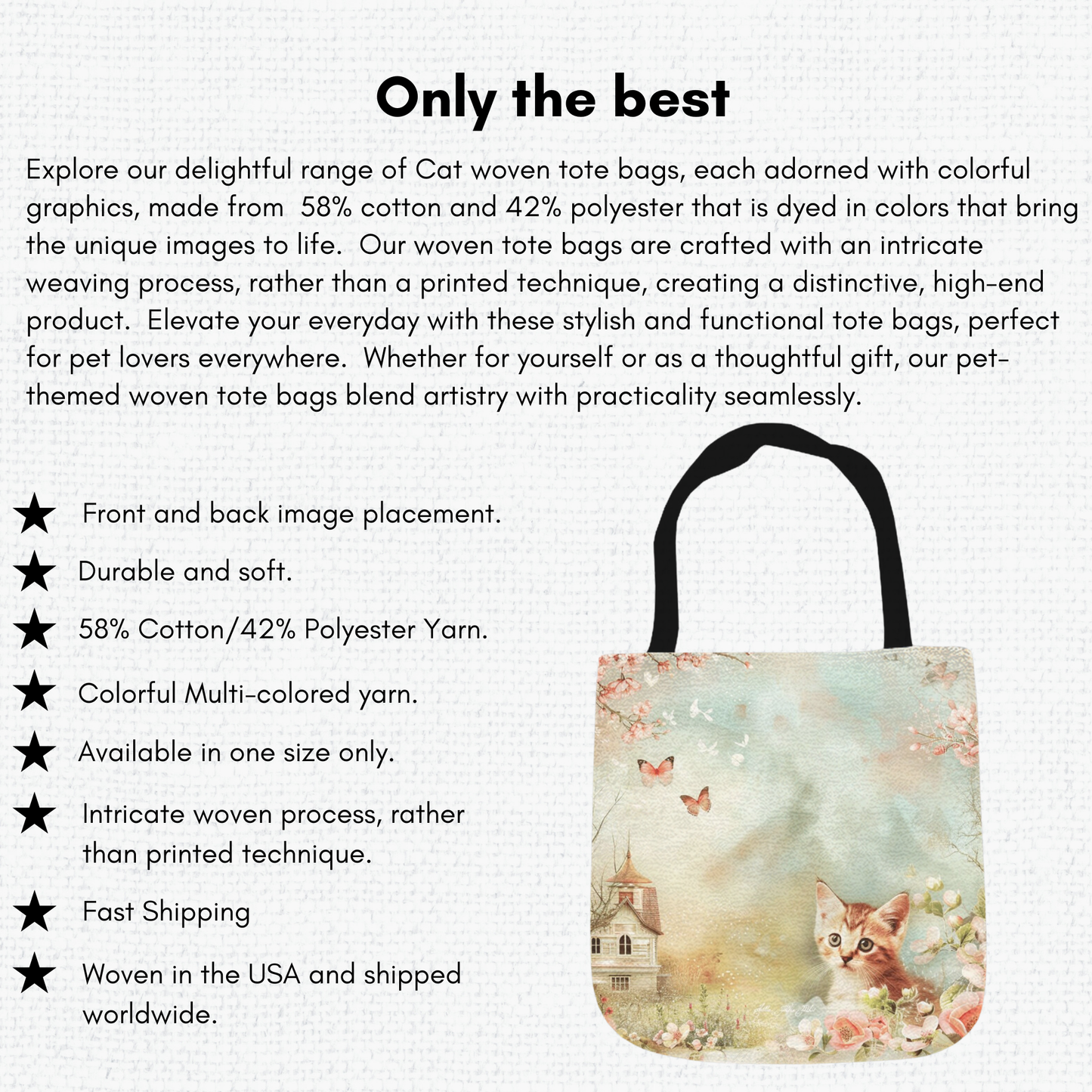 Tapestry Tote Cute Cat Bag Ginger Persian Cat Hobo Bag Tapestry Shoulder Bag Jacquard Woven Tote Bag Tapestry Tote Kids Grocery Bags Art (Copy)