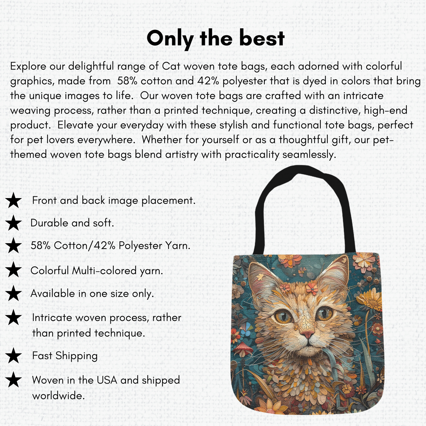 Tapestry Tote Cute Cat Bag Beige Cat Hobo Bag Tapestry Shoulder Bag Jacquard Woven Tote Bag Tapestry Tote Kids Grocery Bags Art Cat Mom