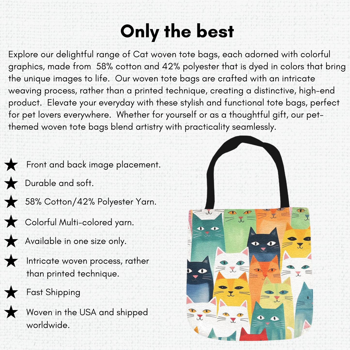 Tapestry Tote Cute Cat Bag Ginger Cat Hobo Bag Tapestry Shoulder Bag Jacquard Woven Tote Bag Tapestry Tote Kids Grocery Bags Art Cat Mom